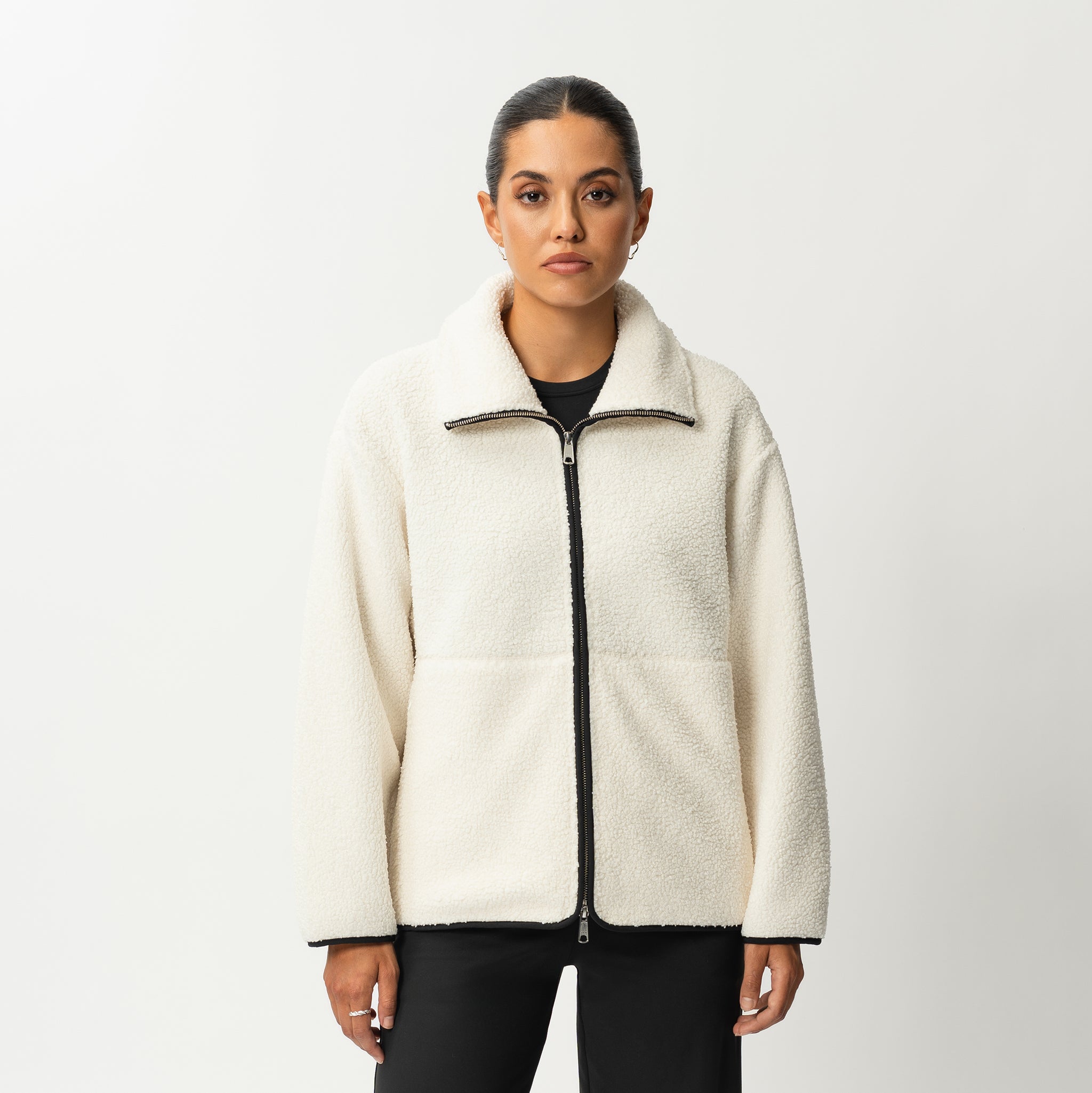 MOVENTIC REVERSIBLE FLEECE JACKET−IVORY MOVENTIC REVERSIBLE FLEECE JACKET−IVORY