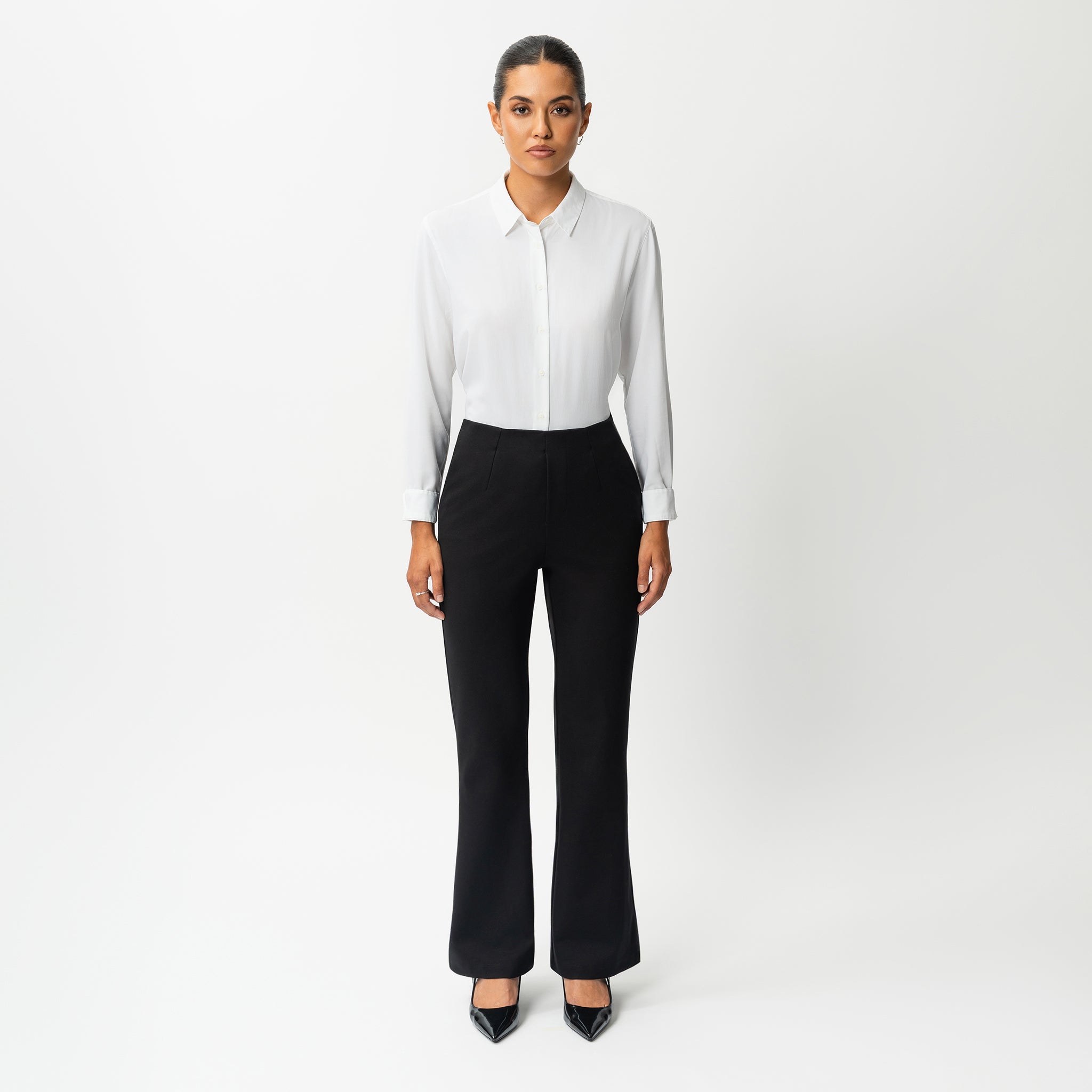 Tailored Ponte Bootcut Trouser - Ninepine