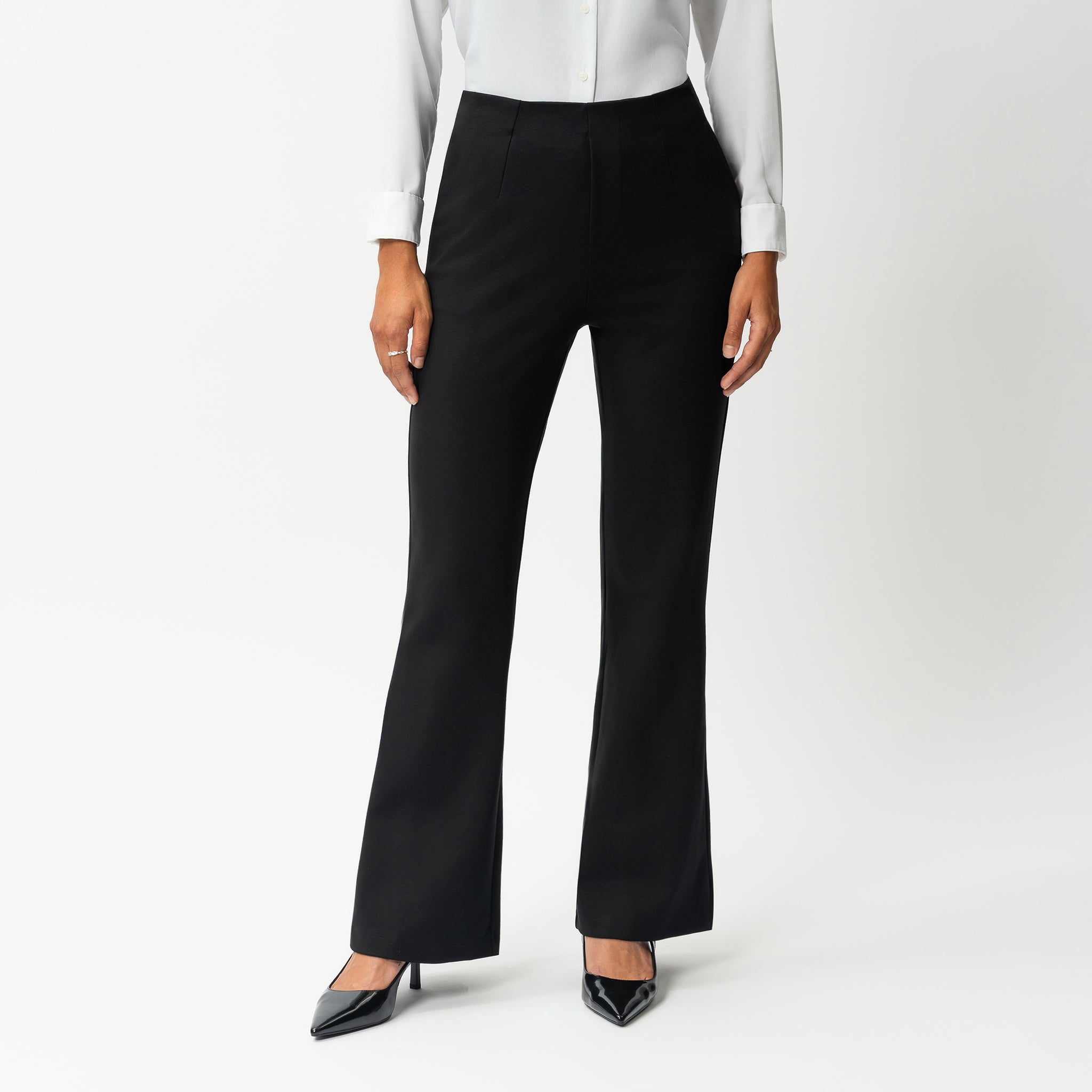 Tailored Ponte Bootcut Trouser - Ninepine