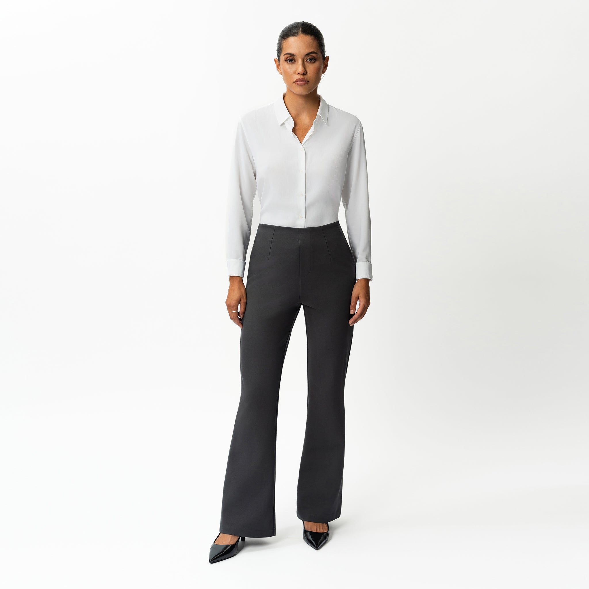 Tailored Ponte Bootcut Trouser - Ninepine