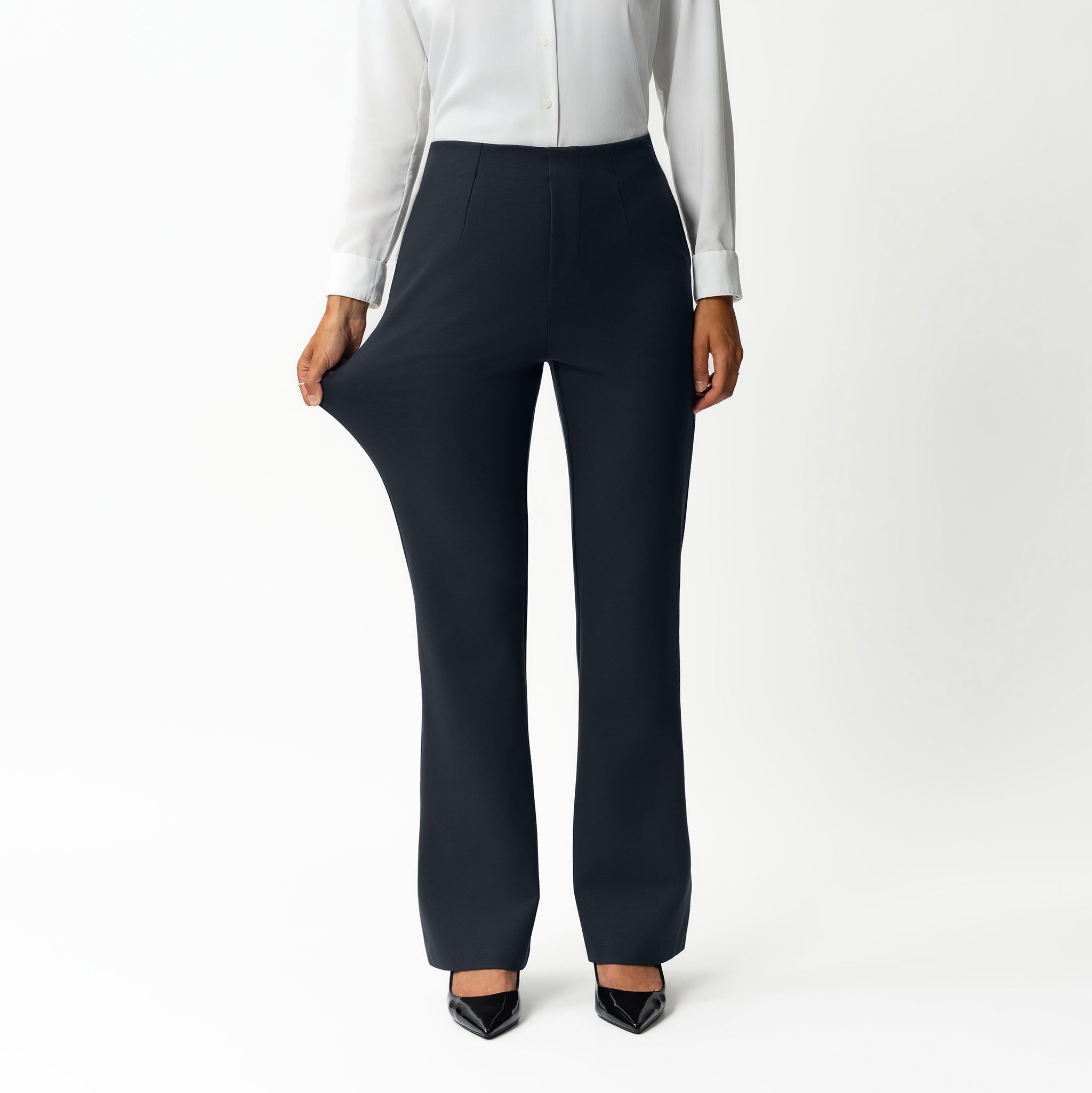 Tailored Ponte Bootcut Trouser - Ninepine