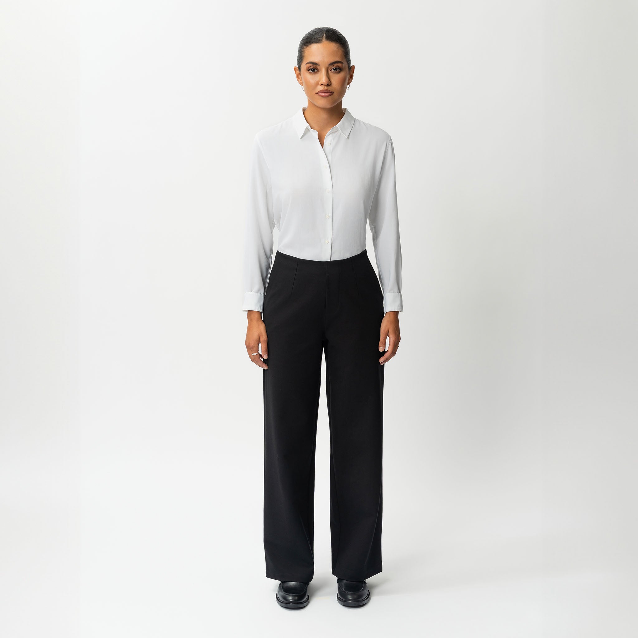 Tailored Ponte Relaxed Trouser - Ninepine