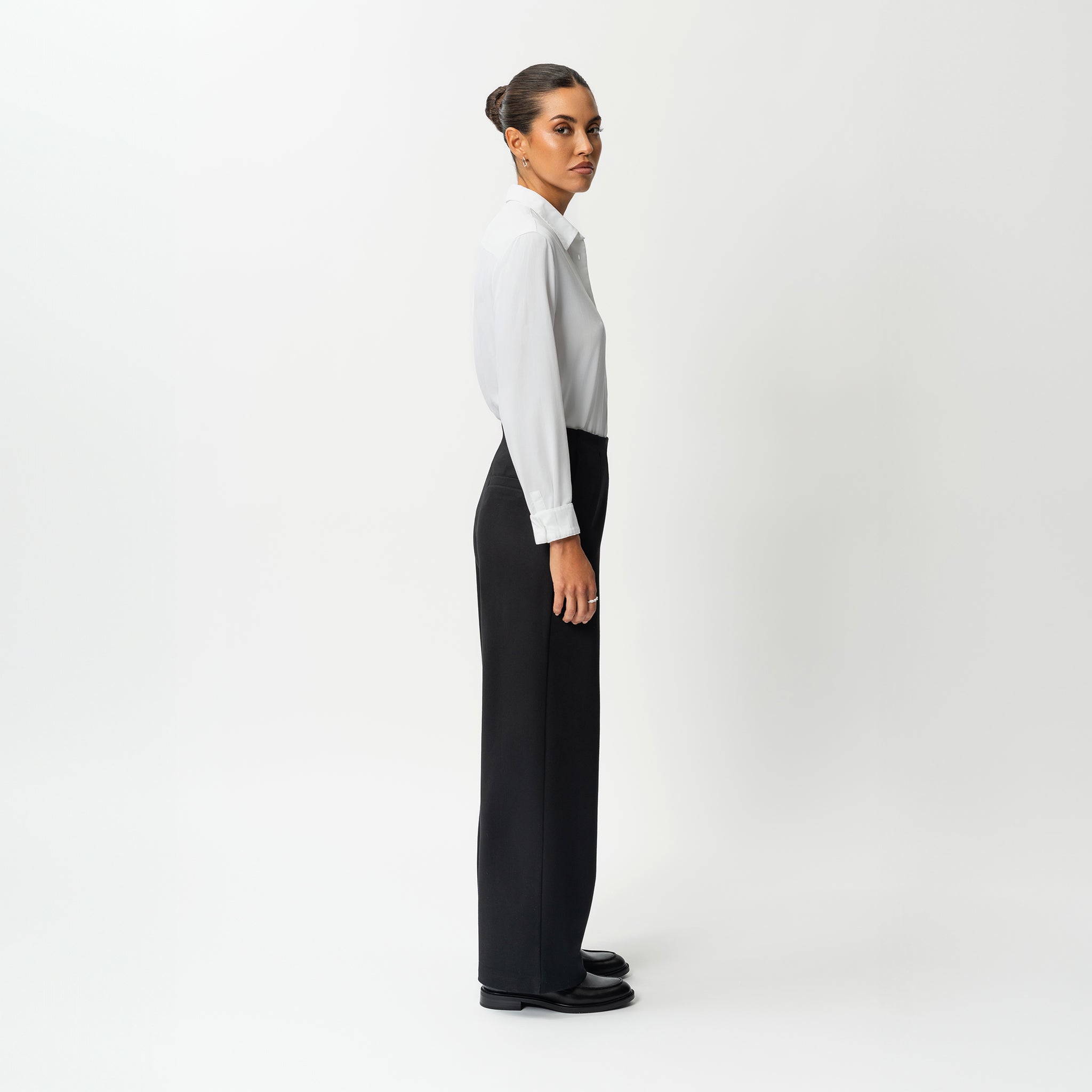 Tailored Ponte Relaxed Trouser - Ninepine