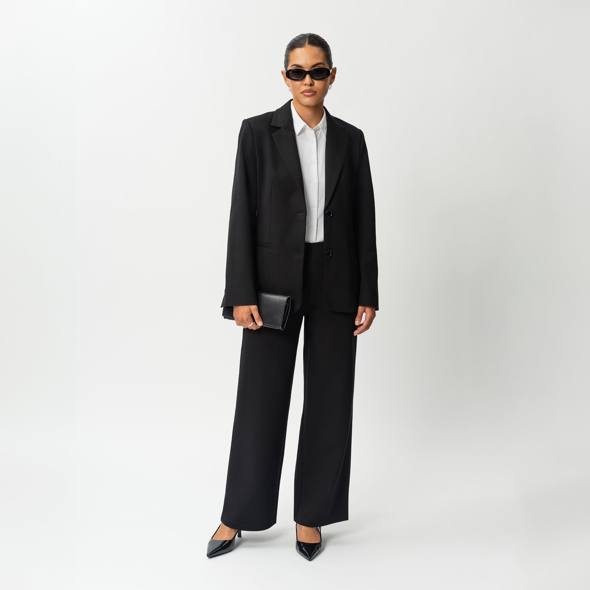 Tailored Ponte Relaxed Trouser - Ninepine