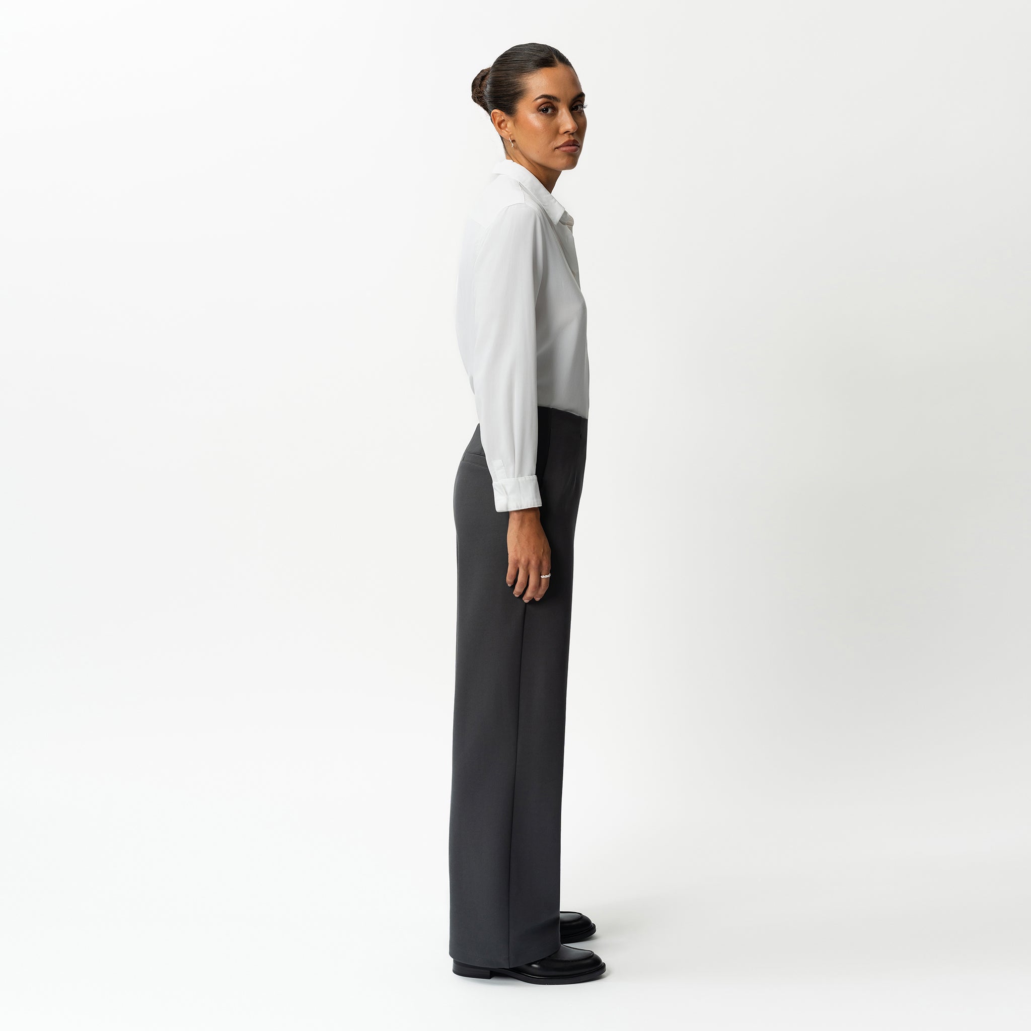 Tailored Ponte Relaxed Trouser - Ninepine