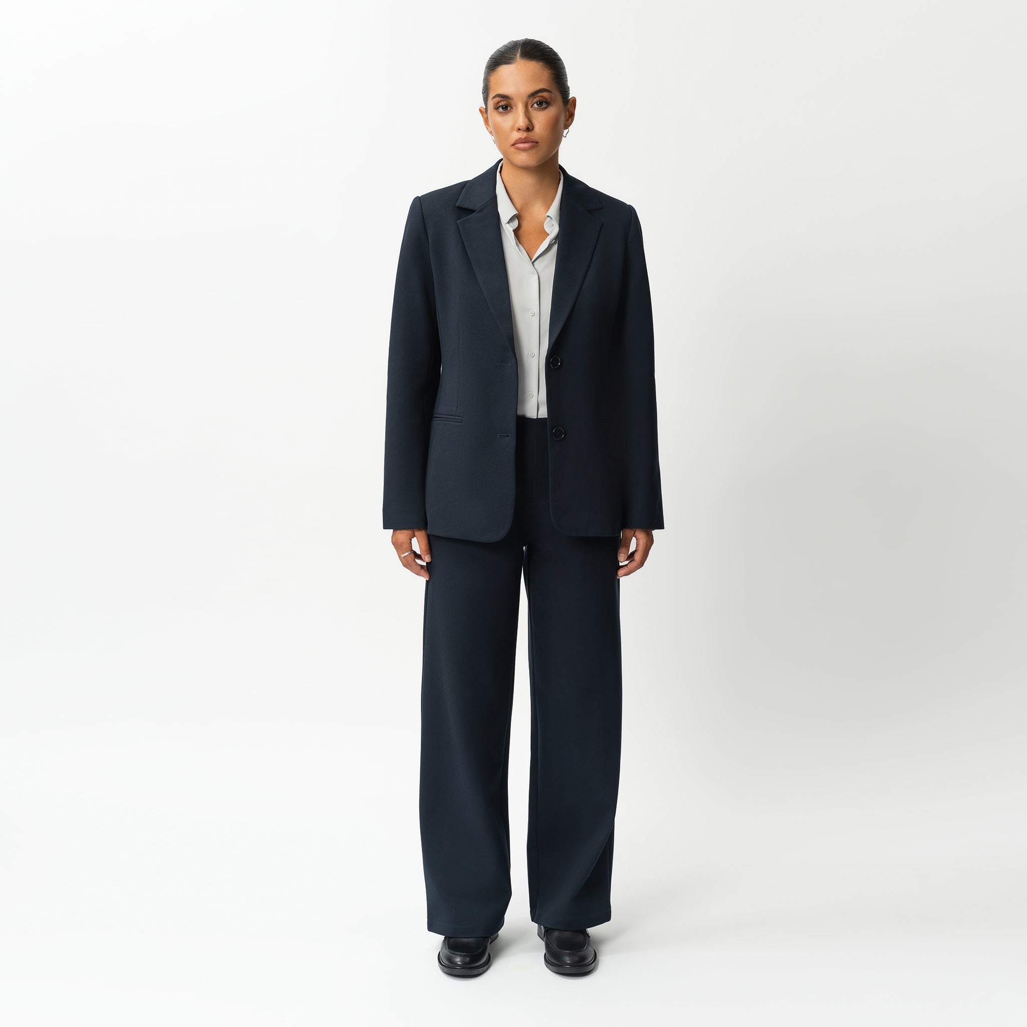 Tailored Ponte Relaxed Trouser - Ninepine