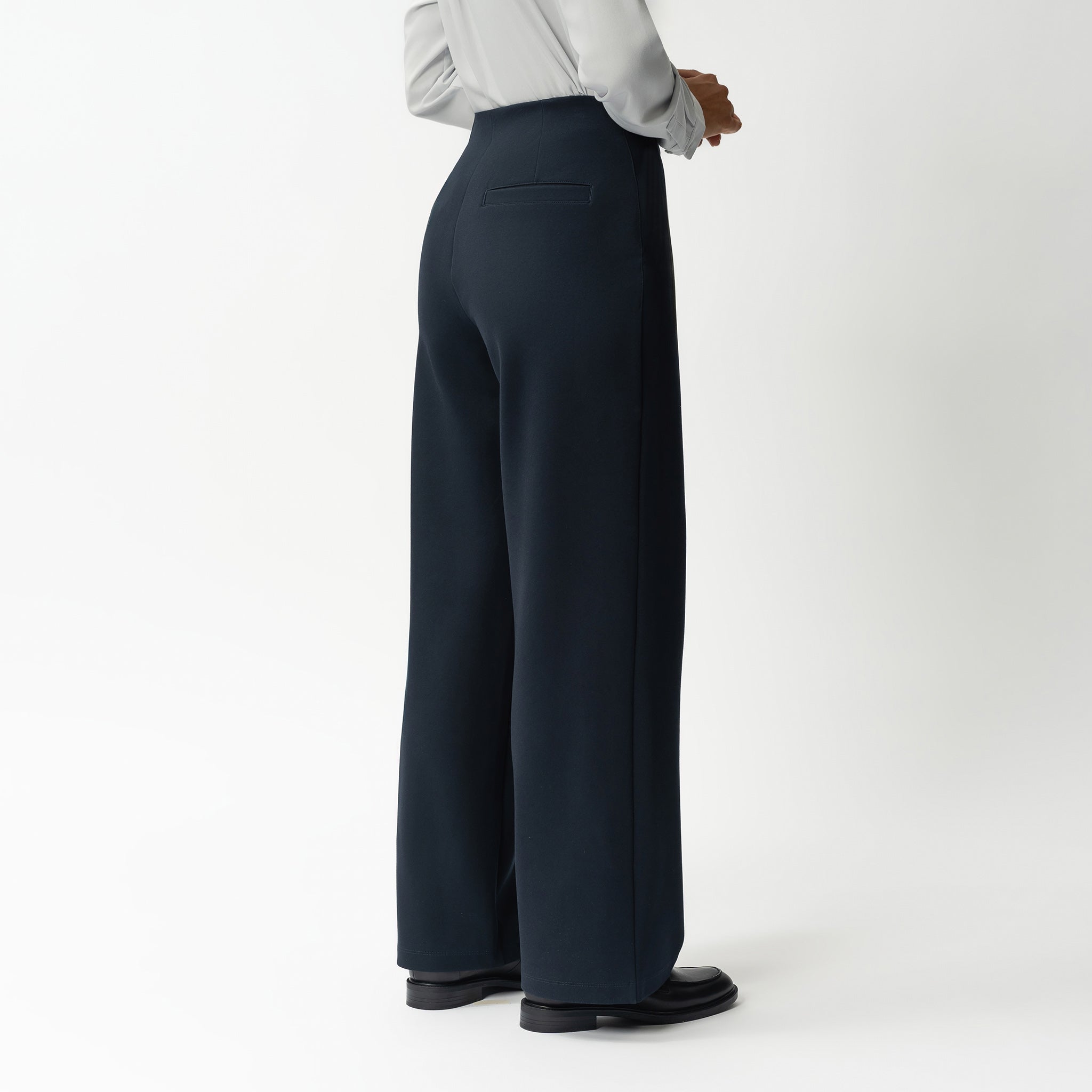 Tailored Ponte Relaxed Trouser - Ninepine