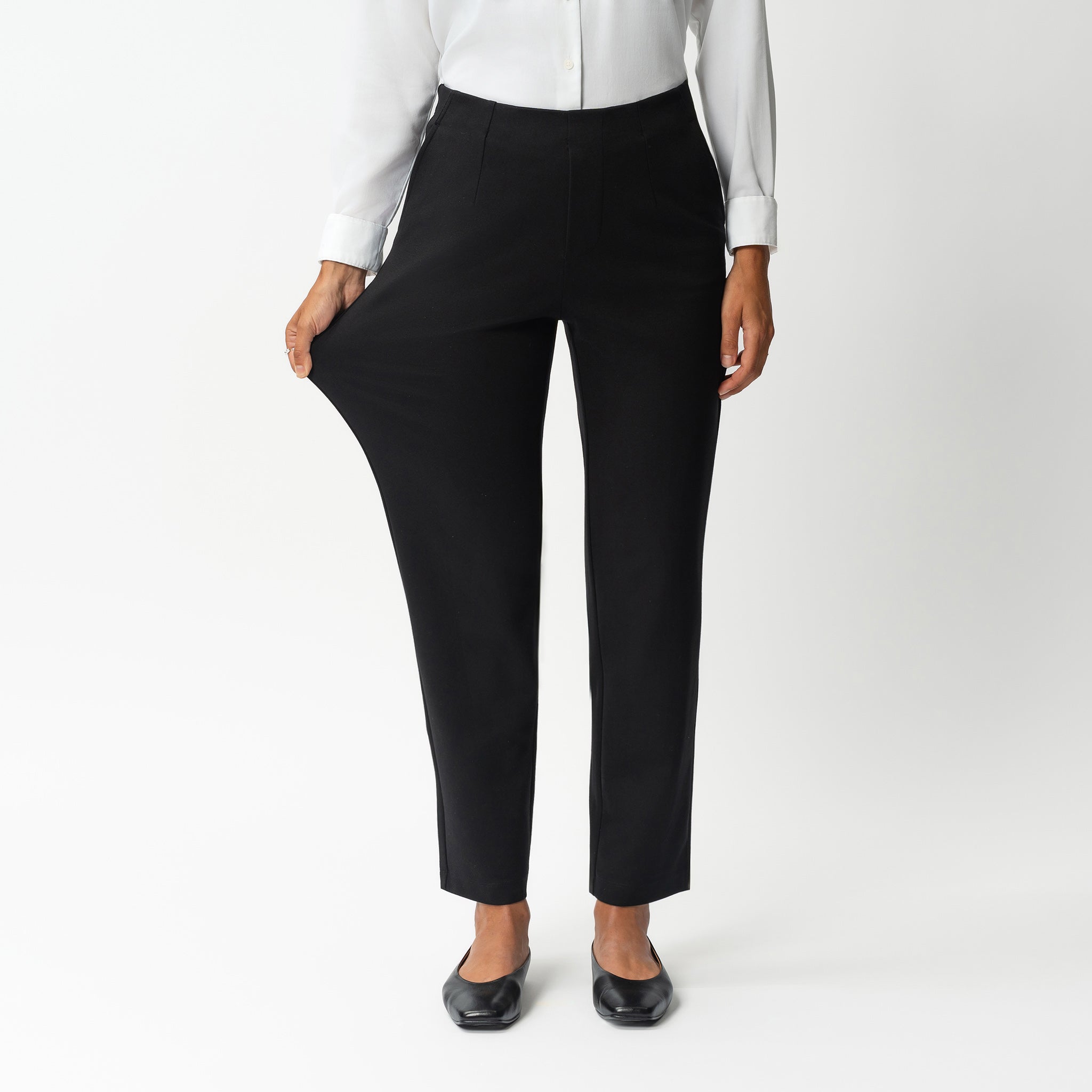 Tailored Ponte Straight Trouser - Ninepine