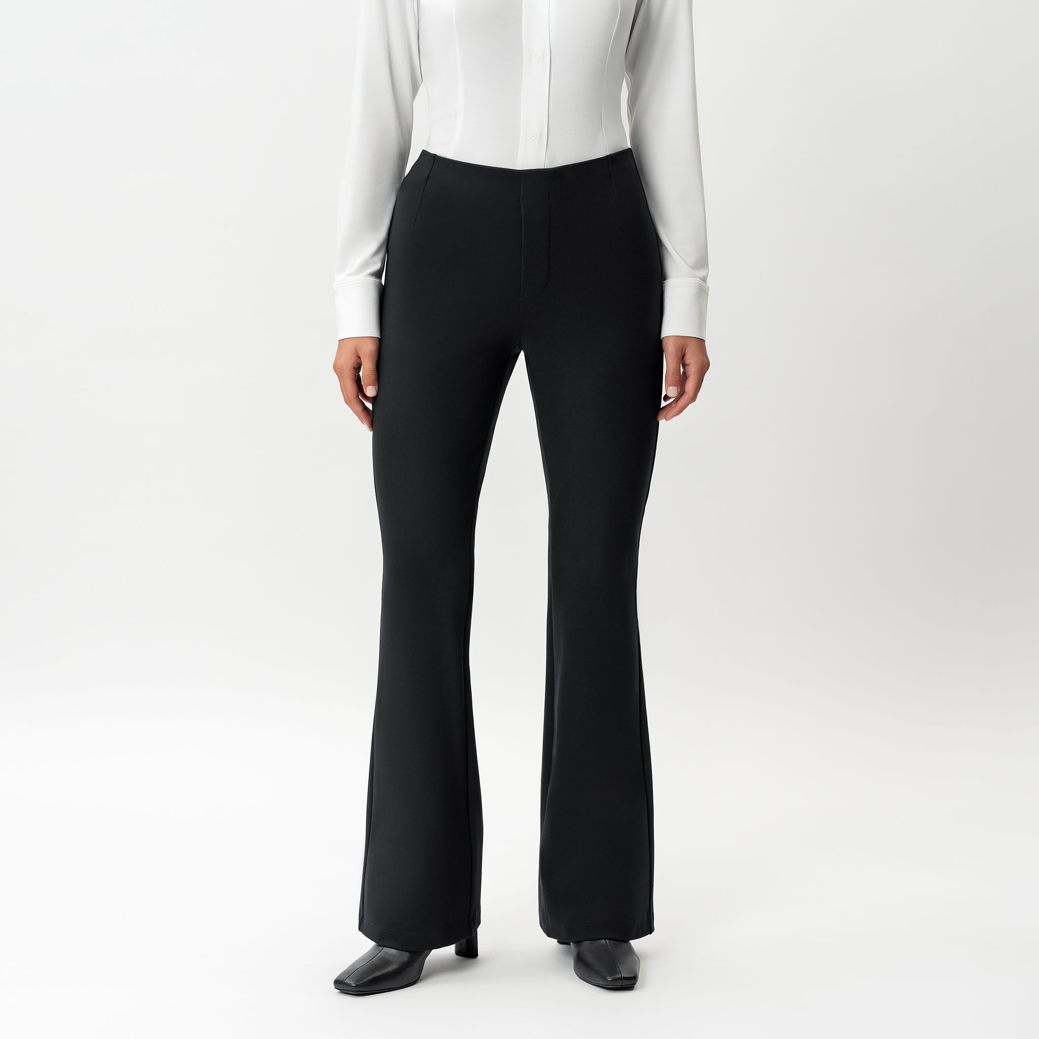 Ninepine - Tailored Ponte Bootcut Trouser Black 28" (71cm) XS - Bottoms Ninepine - Tailored Ponte Bootcut Trouser Black 28" (71cm) XS - Bottoms