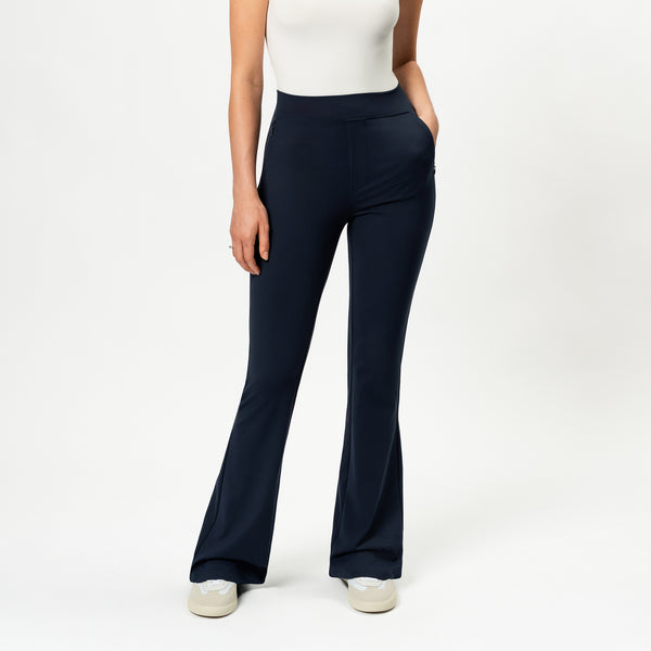 パンツ BOHEMSEO : 25SS / KNEE SHIRRING BOOTCUT PANTS (BLACK) 2024-06-ASANABOOTCUT-NAVY-