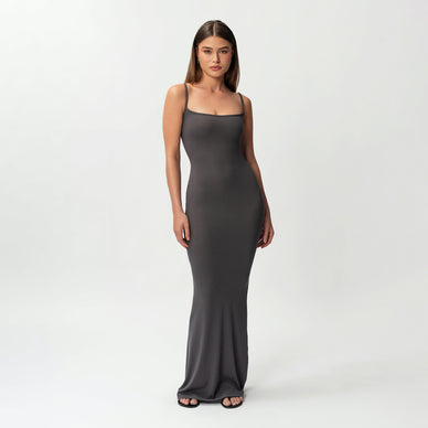 Ribbed Maxi Back Slit Slip Dress | Ninepine Ribbed Maxi Back Slit Slip Dress | Ninepine