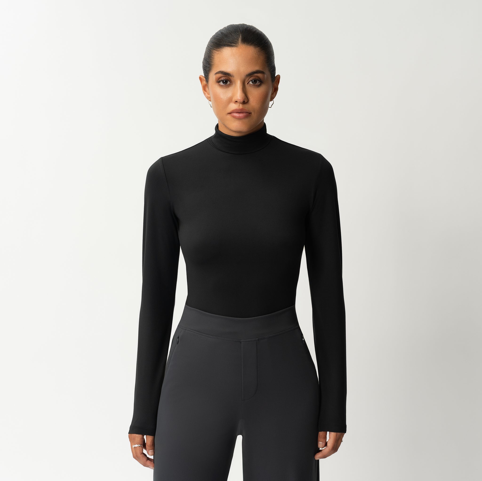 Stretch Silk Jersey Turtleneck Top | EILEEN FISHER