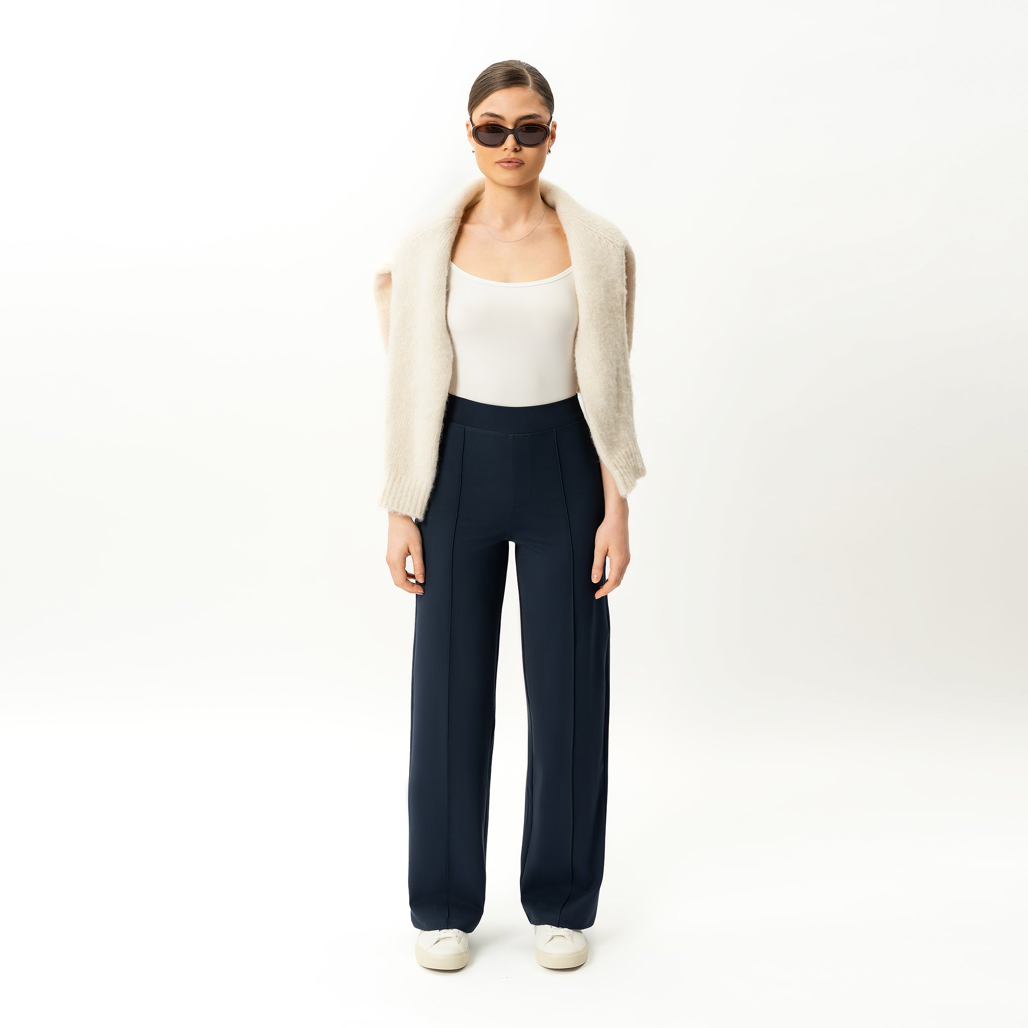 Asana Relaxed Front Crease Pant - Ninepine