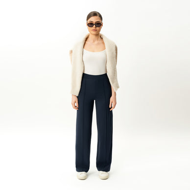 Asana Relaxed Front Crease Pant | Ninepine