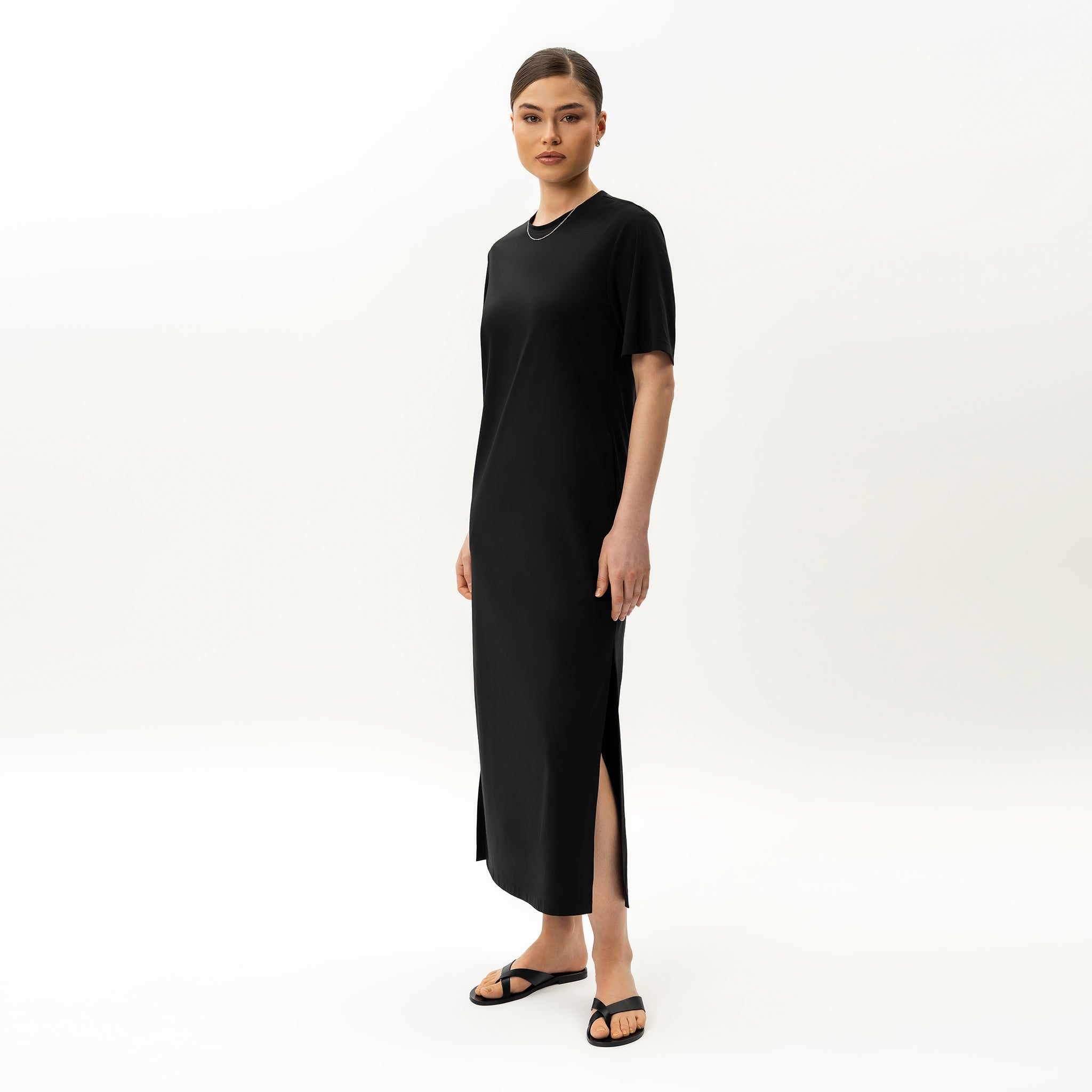 black long t shirt dress Jane Black T-shirt Maxi Dress, Large
