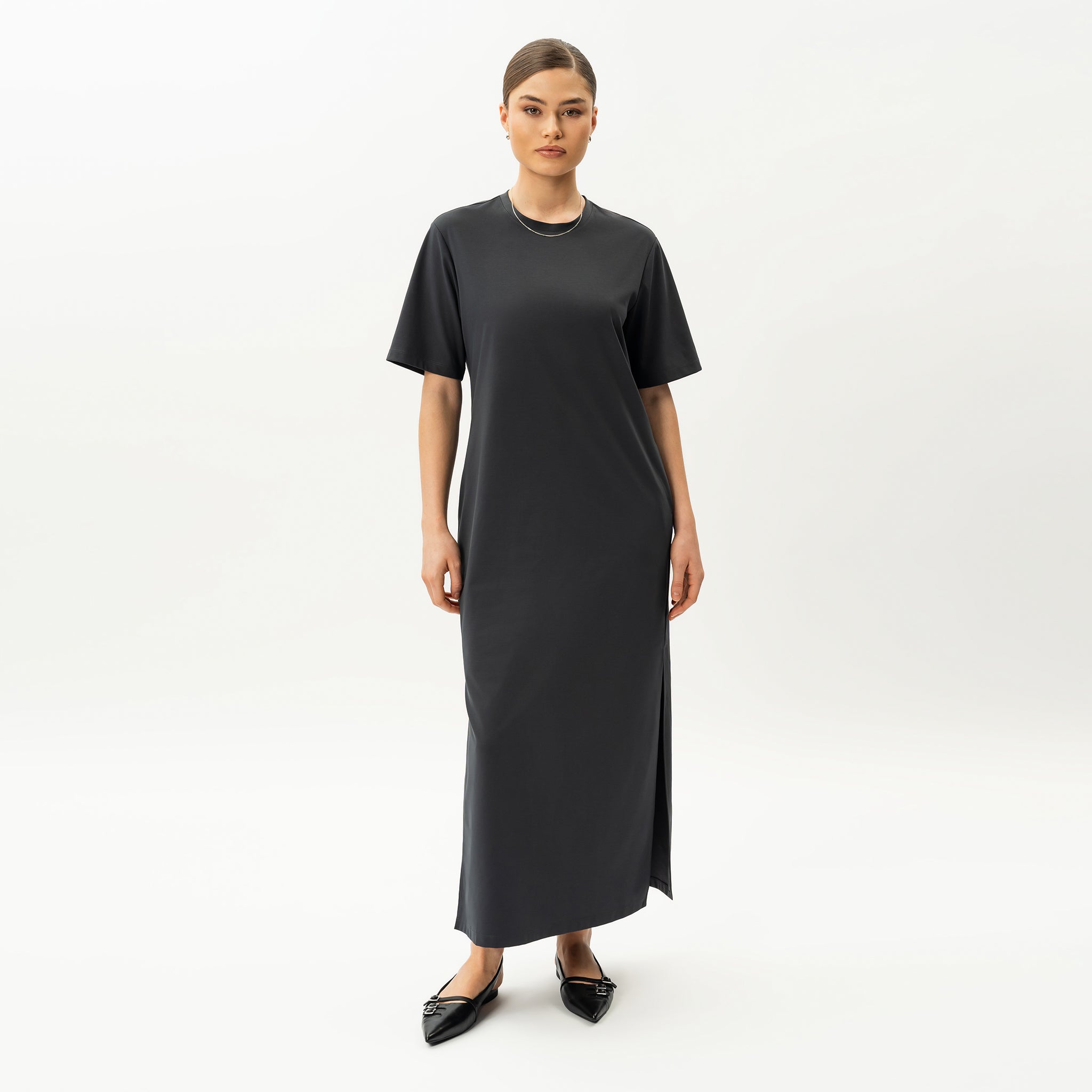 man t shirt dress The Dark Long Loose T-Shirt shirt dress MIKUTA | The Light Long
