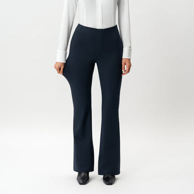 bootcut dress pants Ninepine - Tailored Ponte Bootcut Trouser Navy 28" (71cm) XS