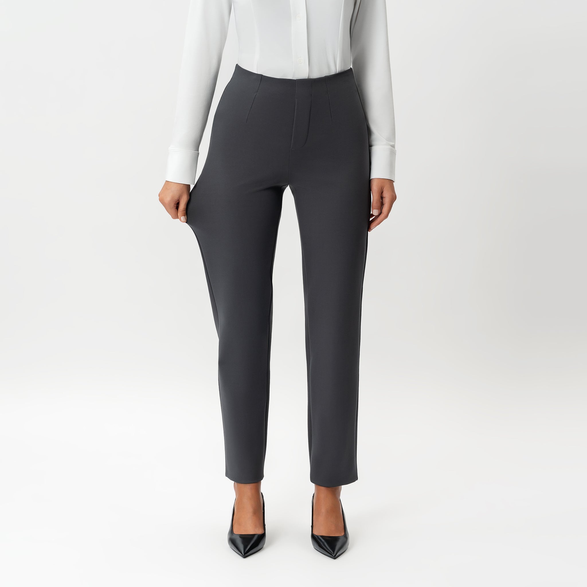 Tailored Ponte Straight Trouser - Ninepine