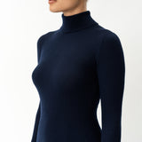 Merino Wool Ribbed Turtleneck - Ninepine