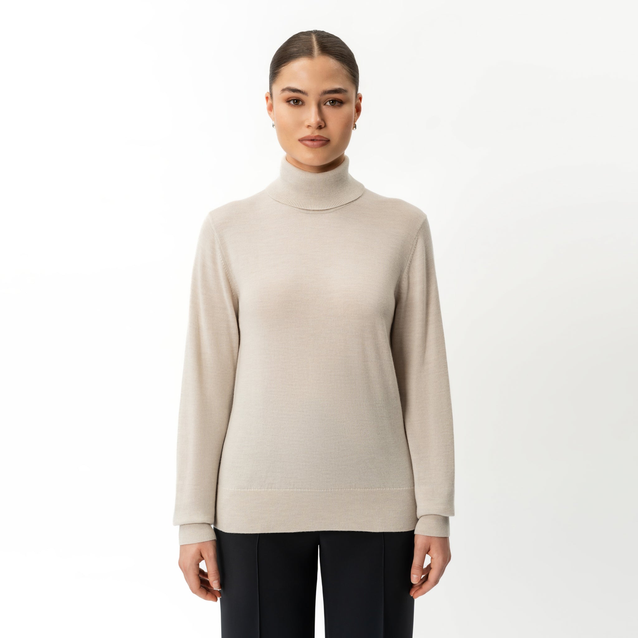 Merino Wool Relaxed Turtleneck | Ninepine