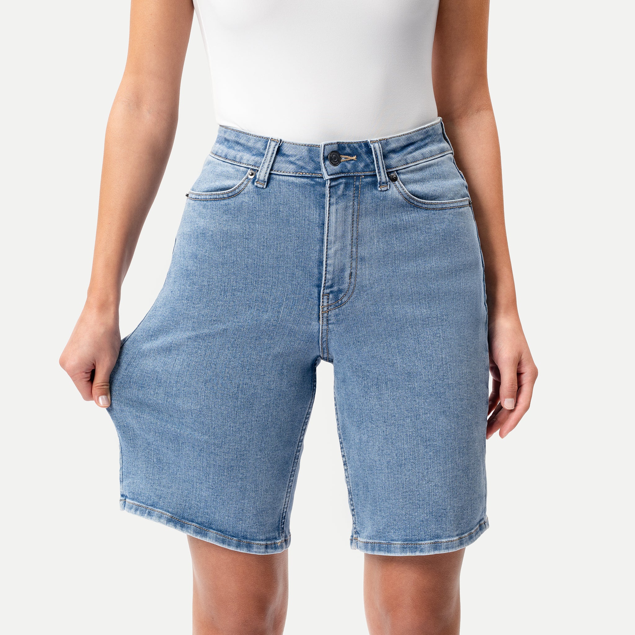 Elastische ComfortDenim™-Shorts – Ninepine
