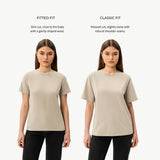 Vergleich der Passformen der Pima-T-Shirts