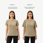 Vergleich der Passformen der Pima-T-Shirts