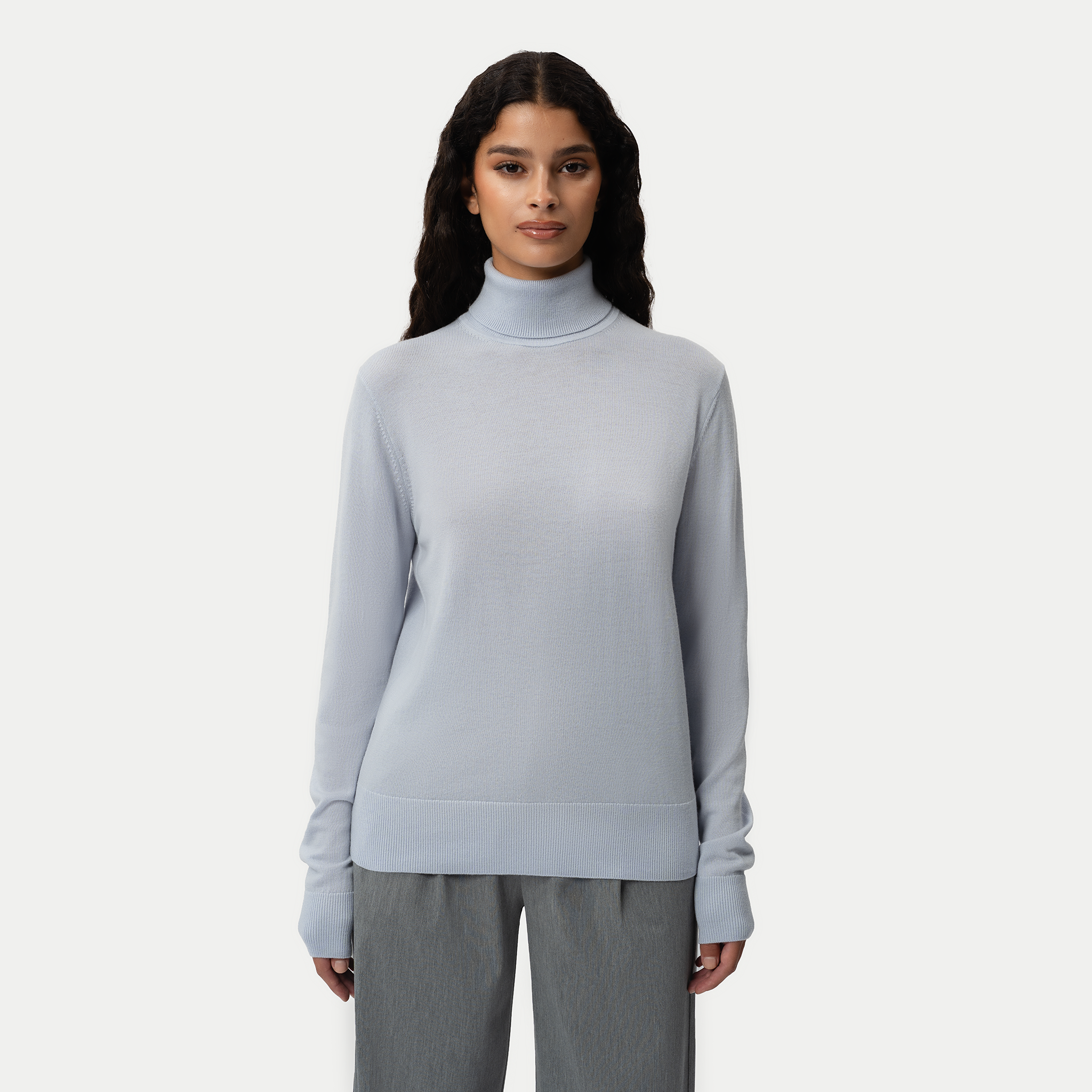 Merino Wool Relaxed Turtleneck - Ninepine