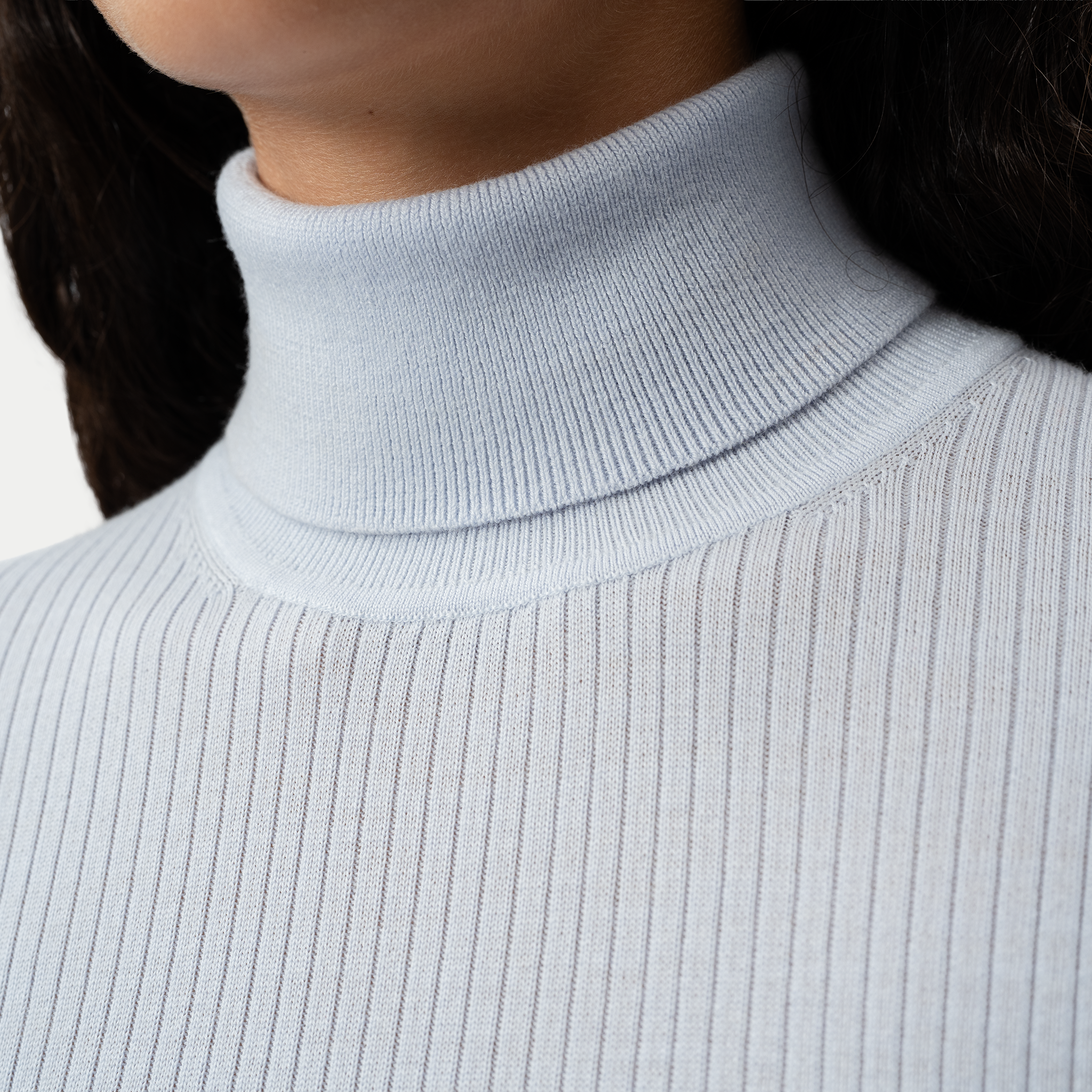 Merino Wool Ribbed Turtleneck - Ninepine