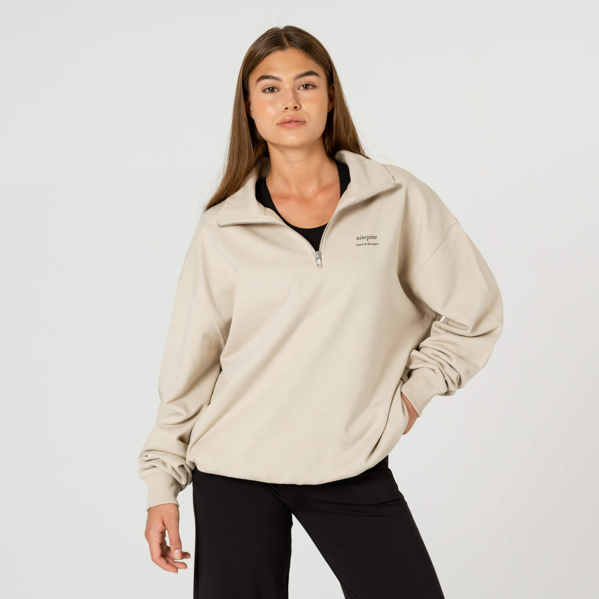 Quarter-Zip Oversized Sweater