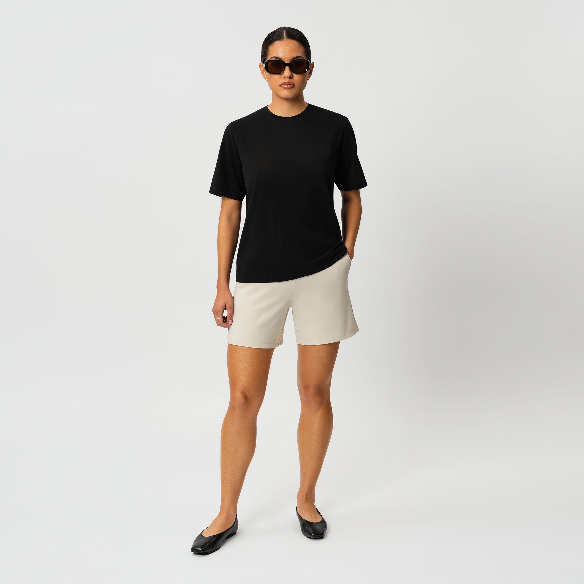 Leichte Ponte-Shorts – Ninepine