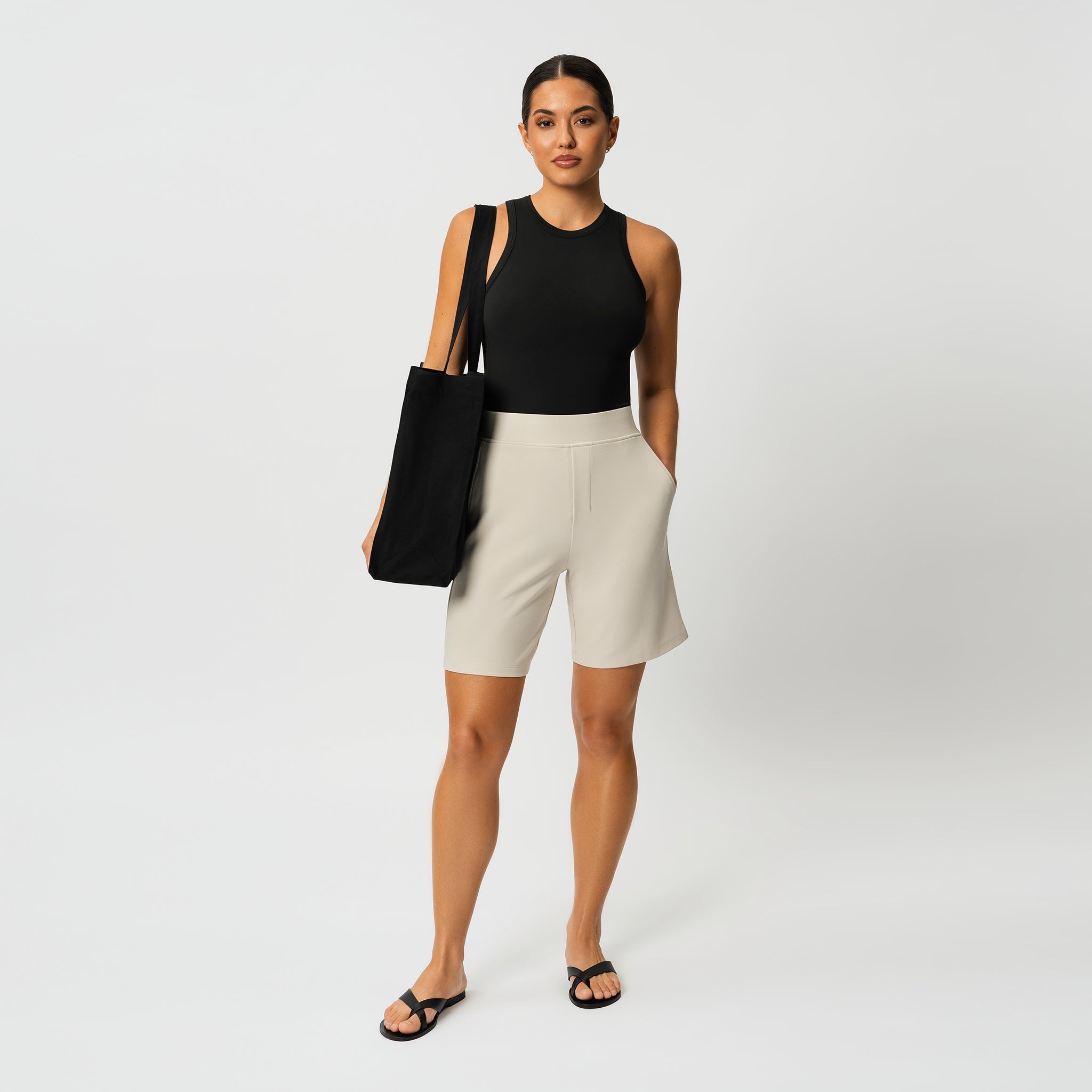 Leichte Ponte-Shorts – Ninepine