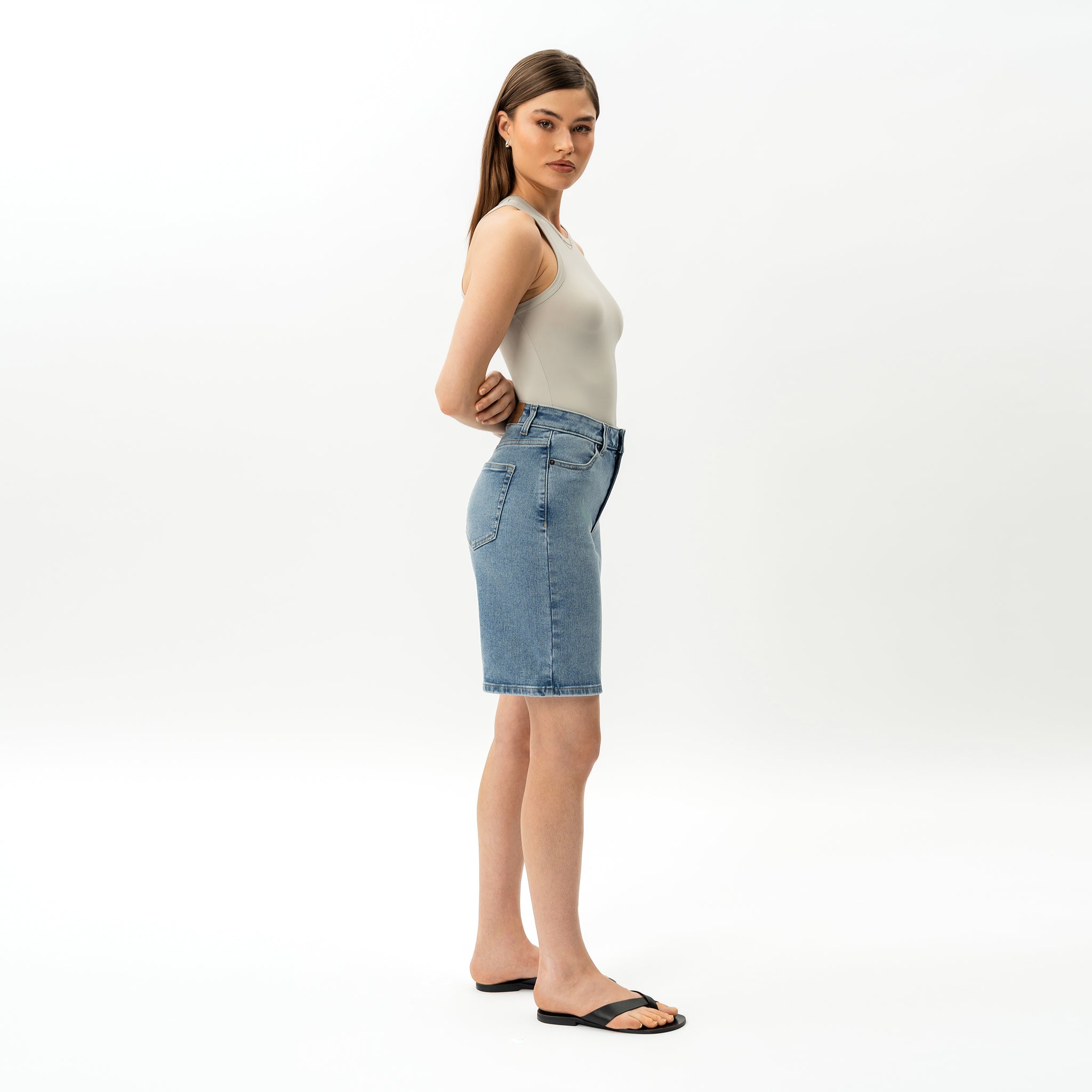 Elastische ComfortDenim™-Shorts – Ninepine