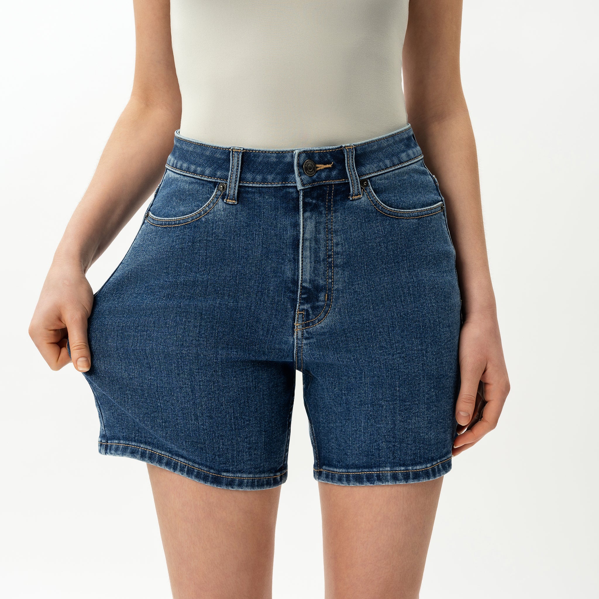 Elastische ComfortDenim™-Shorts – Ninepine