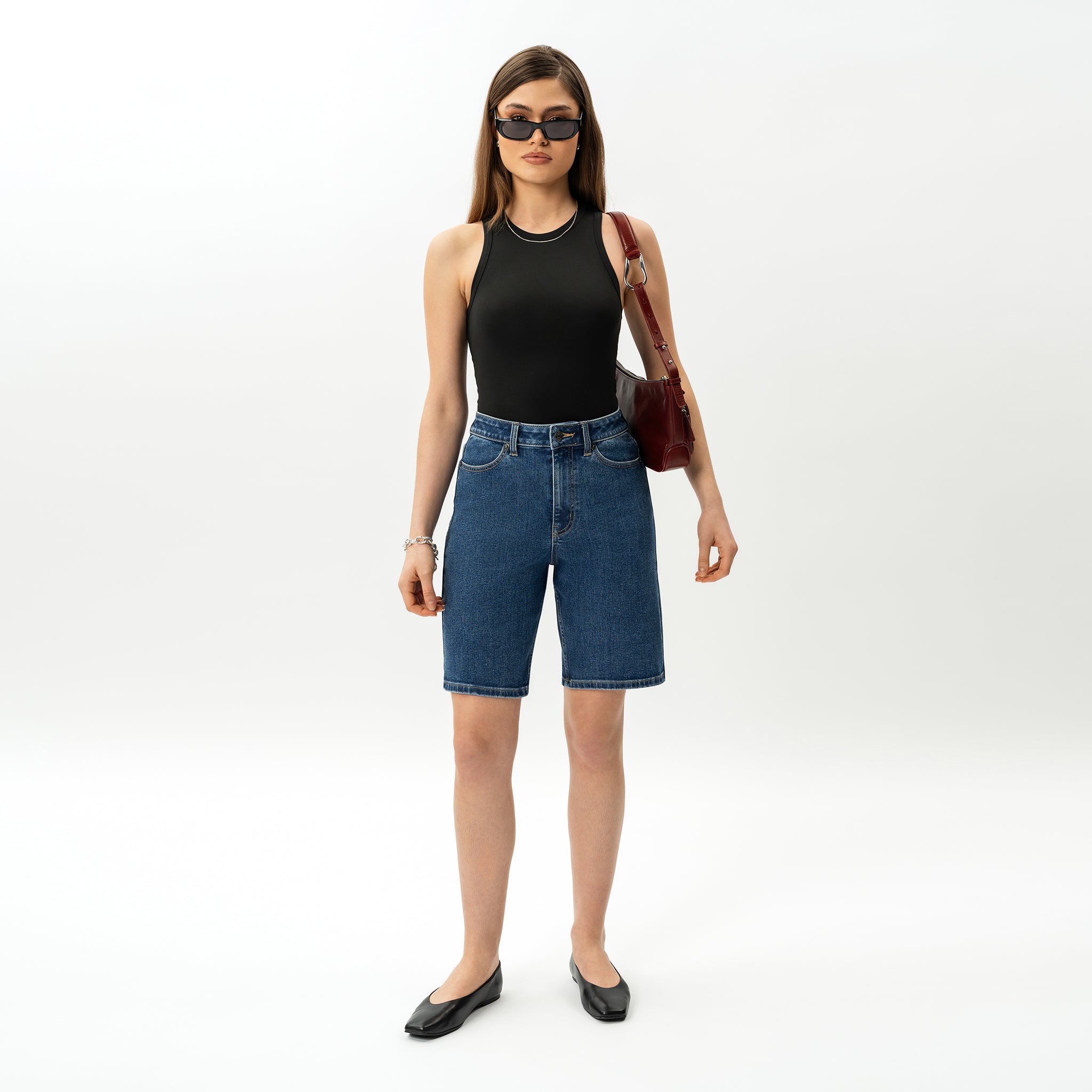 Elastische ComfortDenim™-Shorts – Ninepine