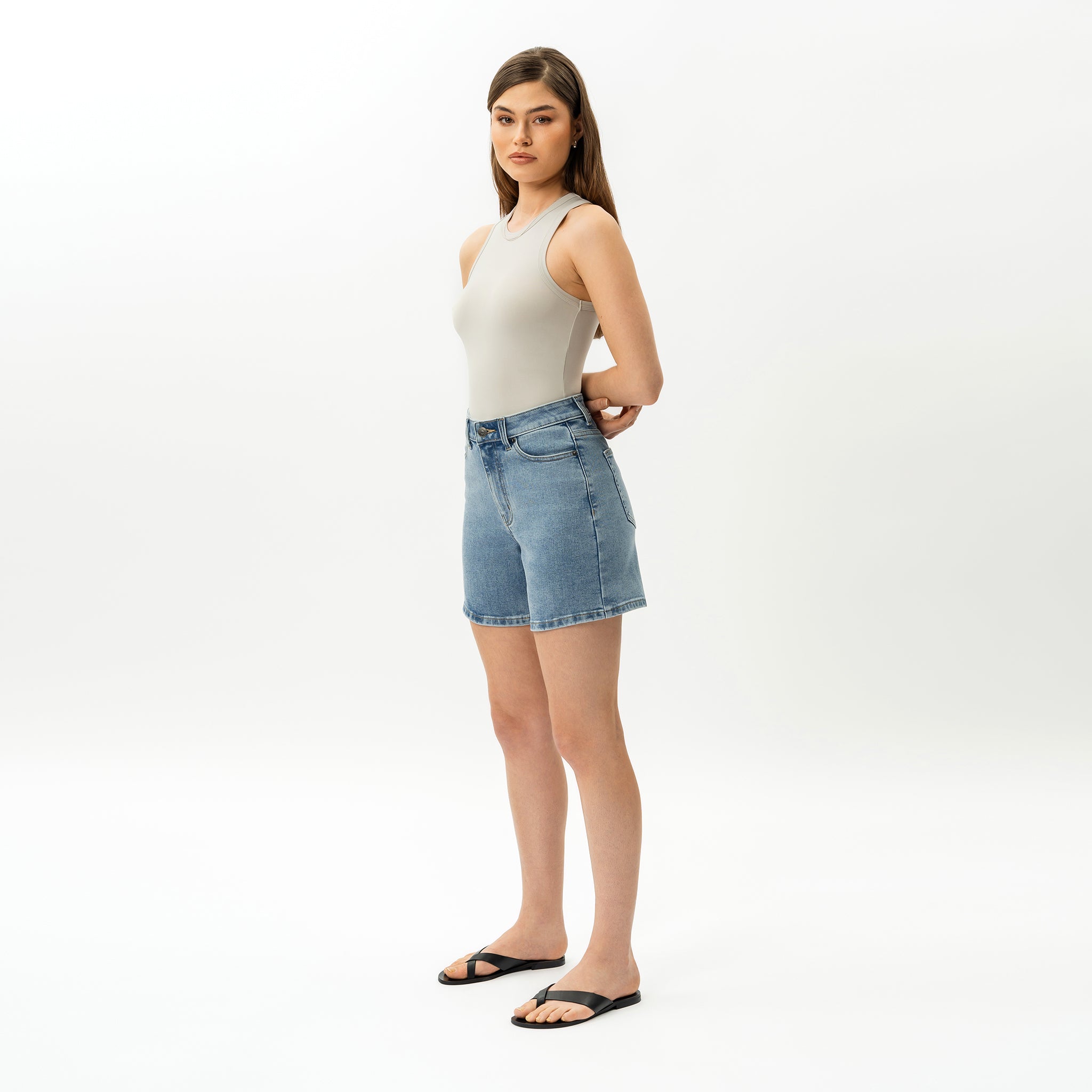 Elastische ComfortDenim™-Shorts – Ninepine