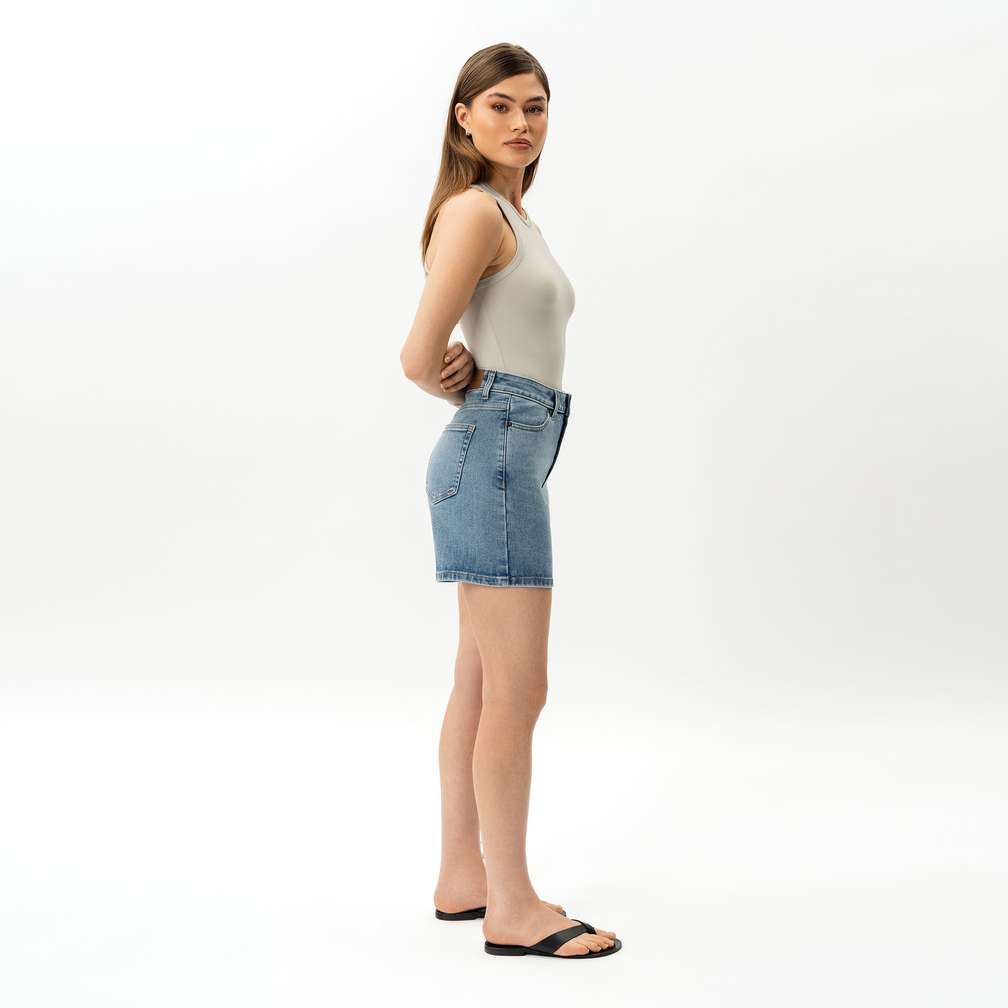 Elastische ComfortDenim™-Shorts – Ninepine