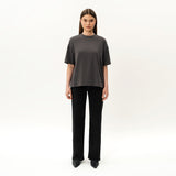 Übergroßes, kastenförmiges Pima-T-Shirt – Ninepine