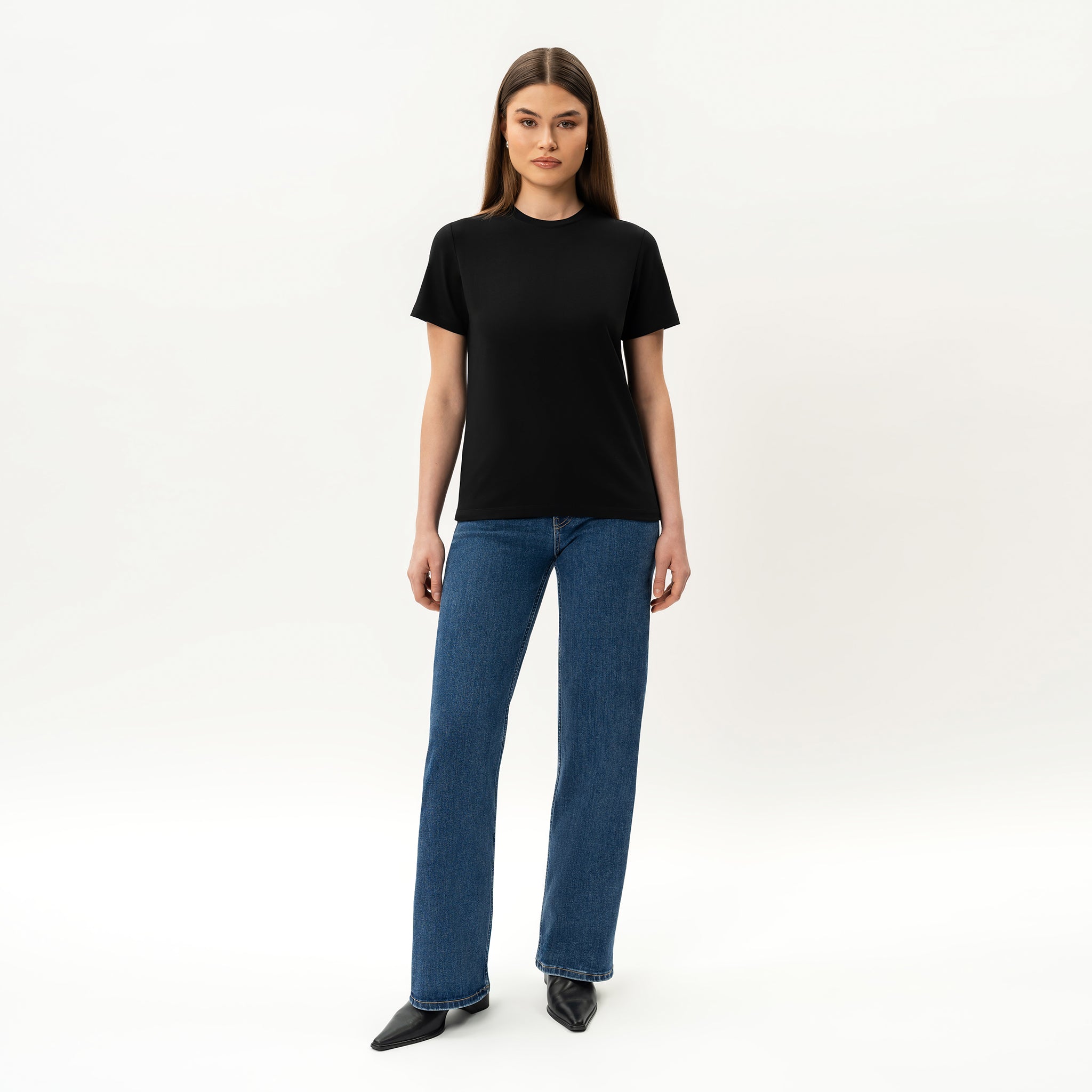 Tailliertes Pima-T-Shirt – Ninepine