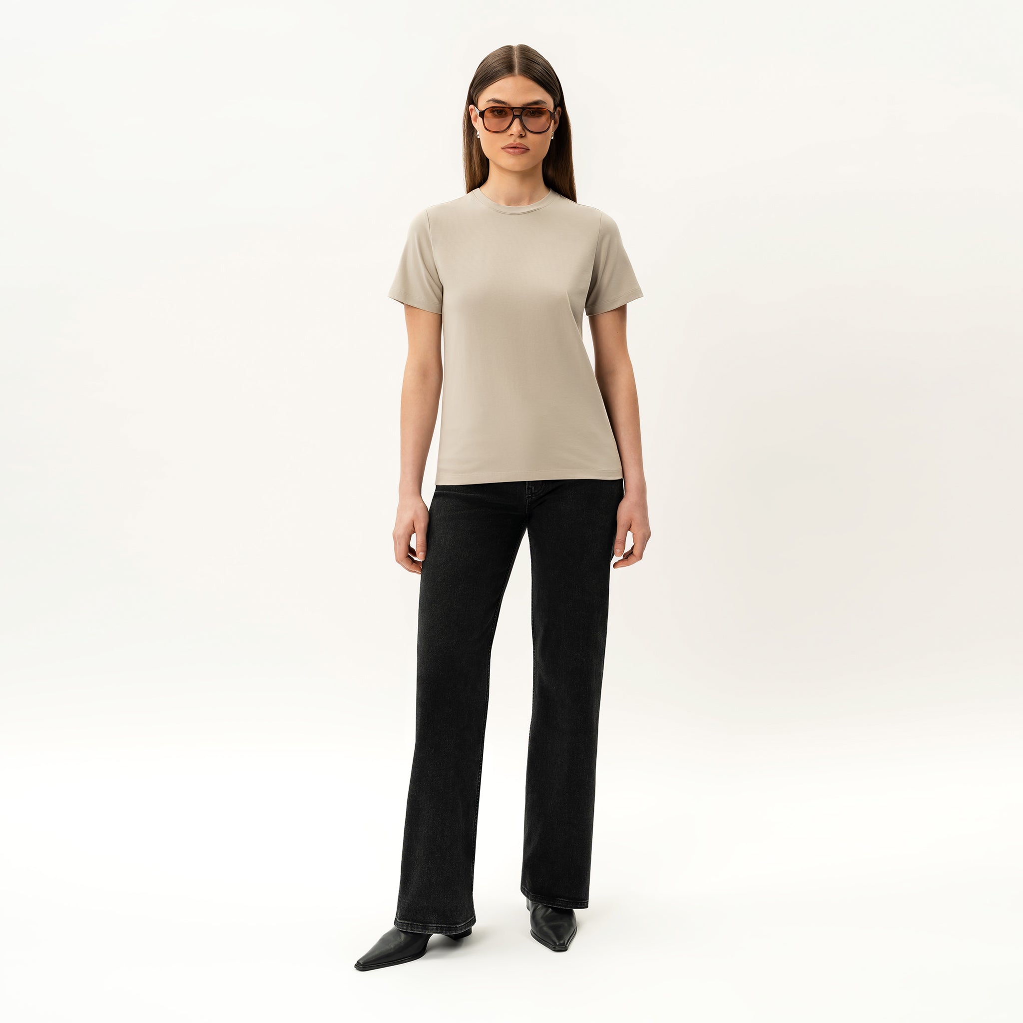 Tailliertes Pima-T-Shirt – Ninepine