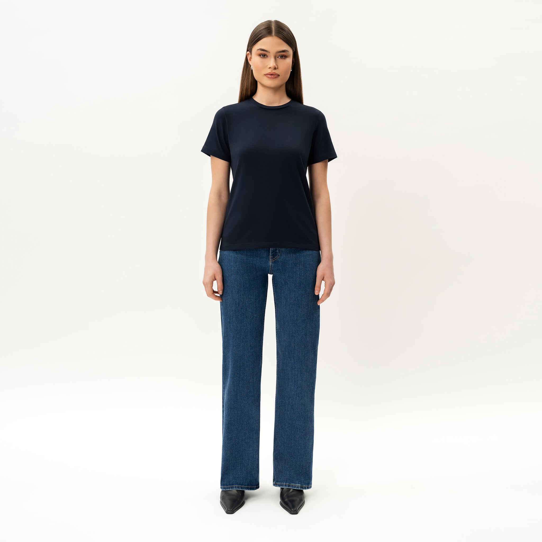Tailliertes Pima-T-Shirt – Ninepine