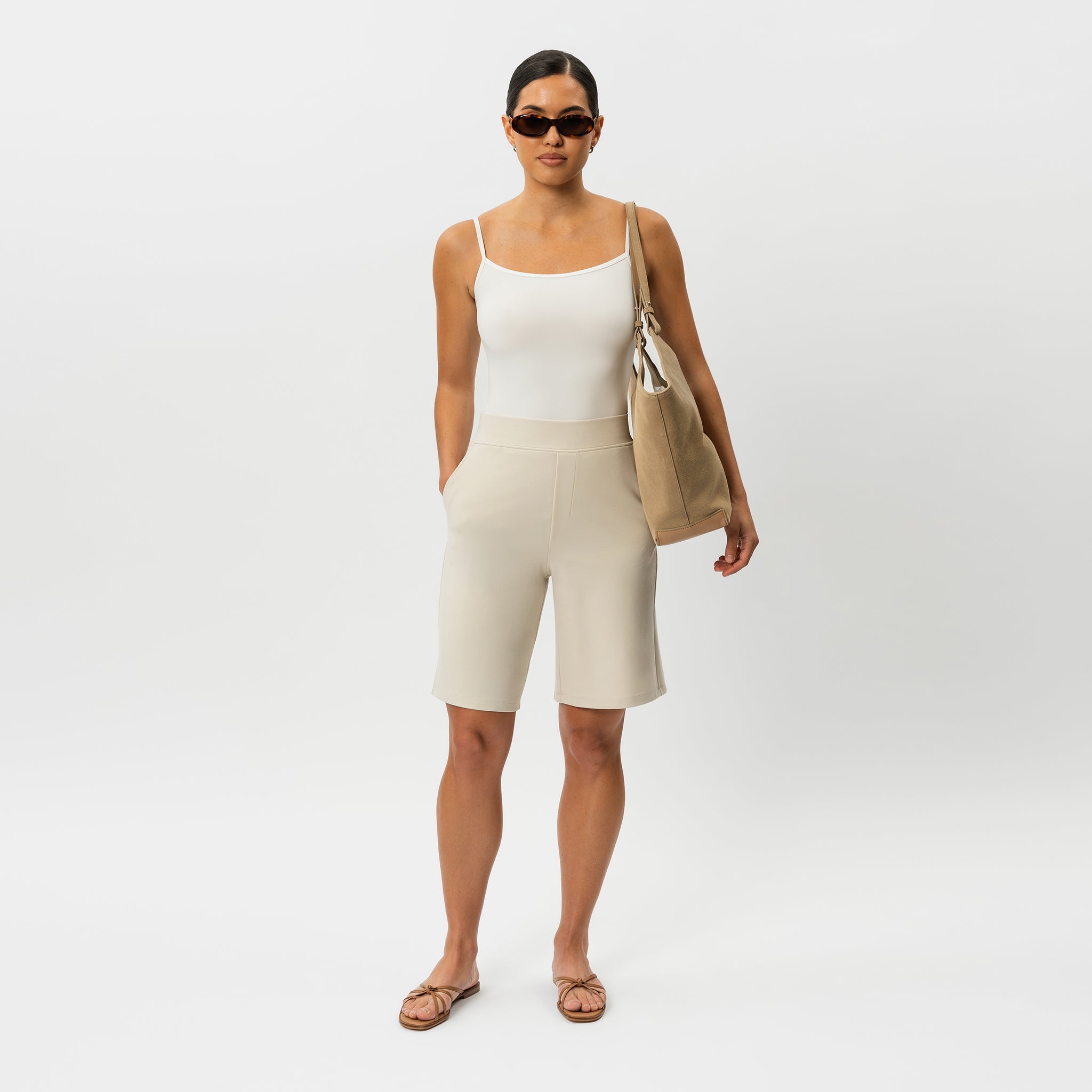 Leichte Ponte-Shorts – Ninepine