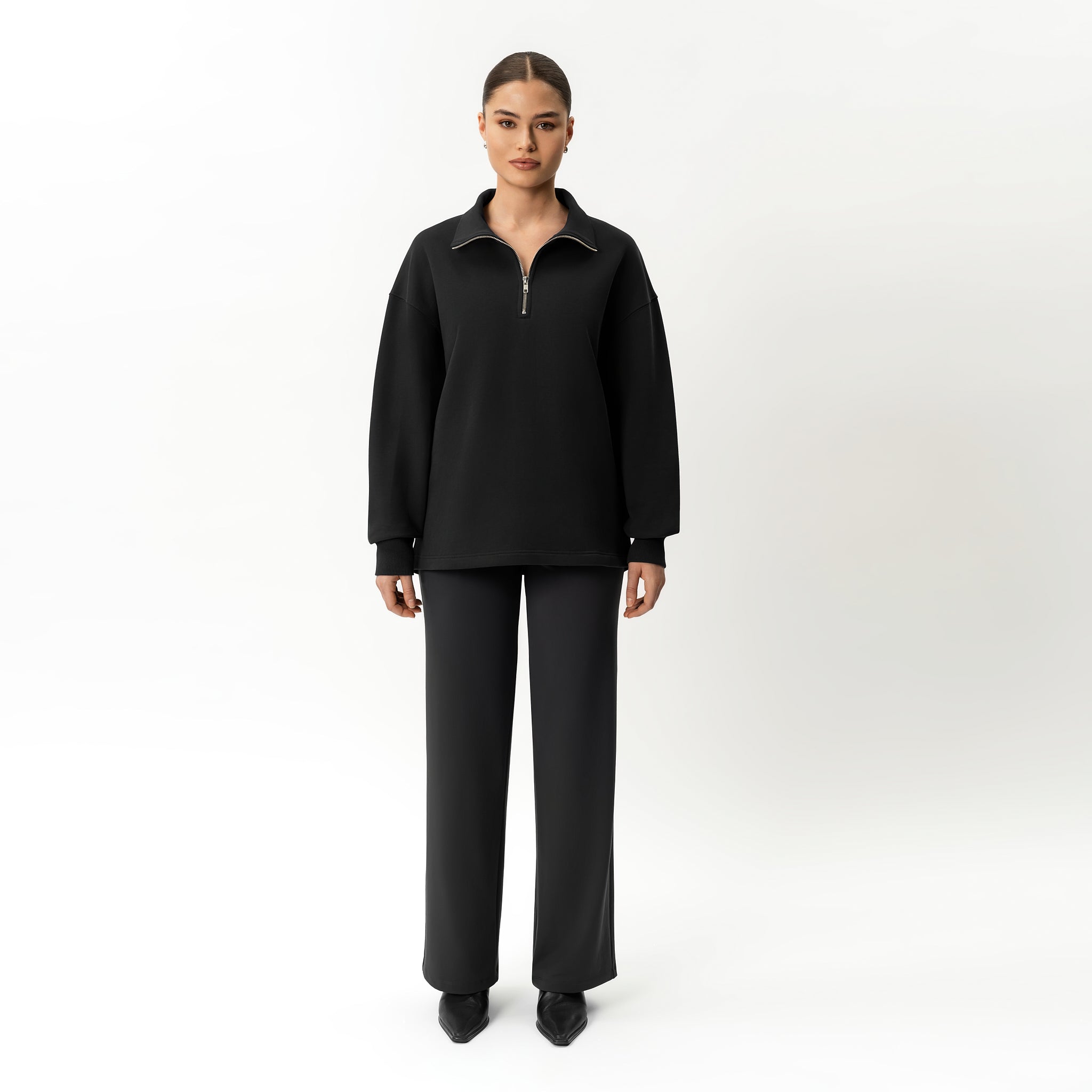 Pullover mit Viertelreißverschluss – Ninepine