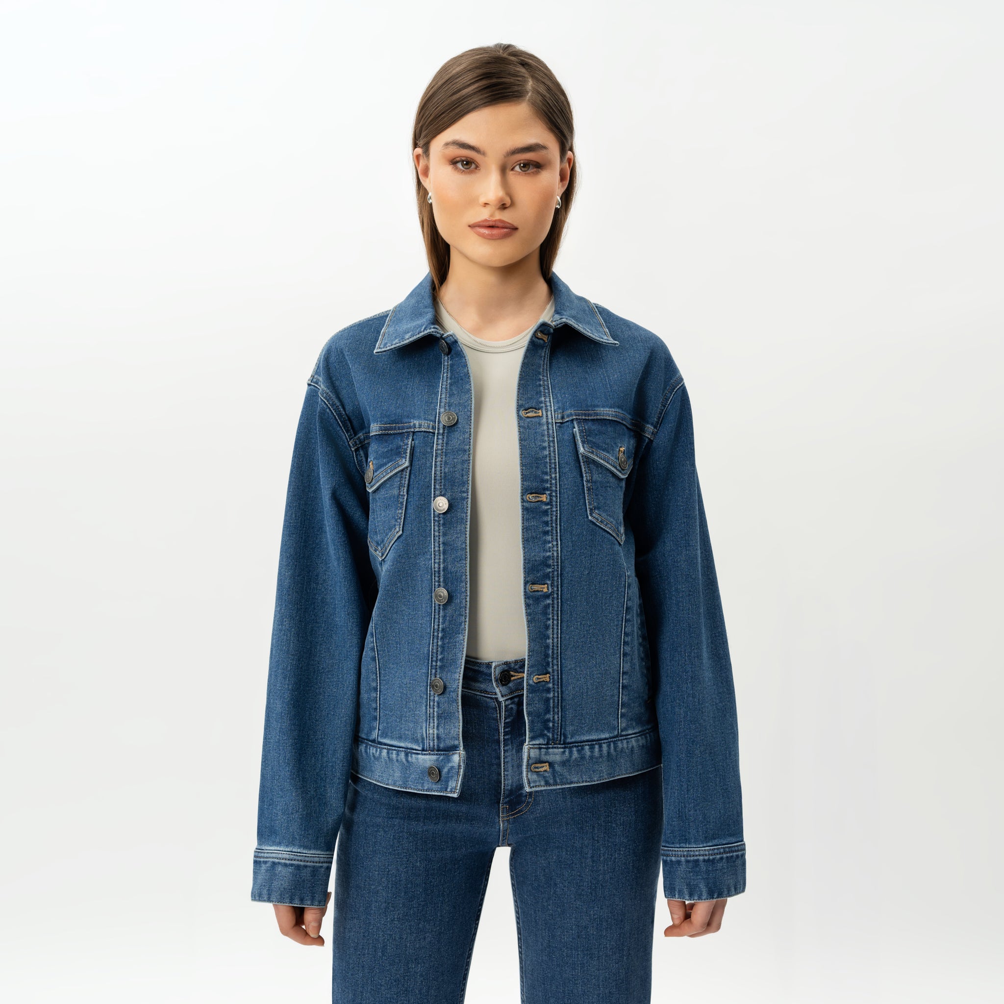 Elastische ComfortDenim™-Jacke – Ninepine