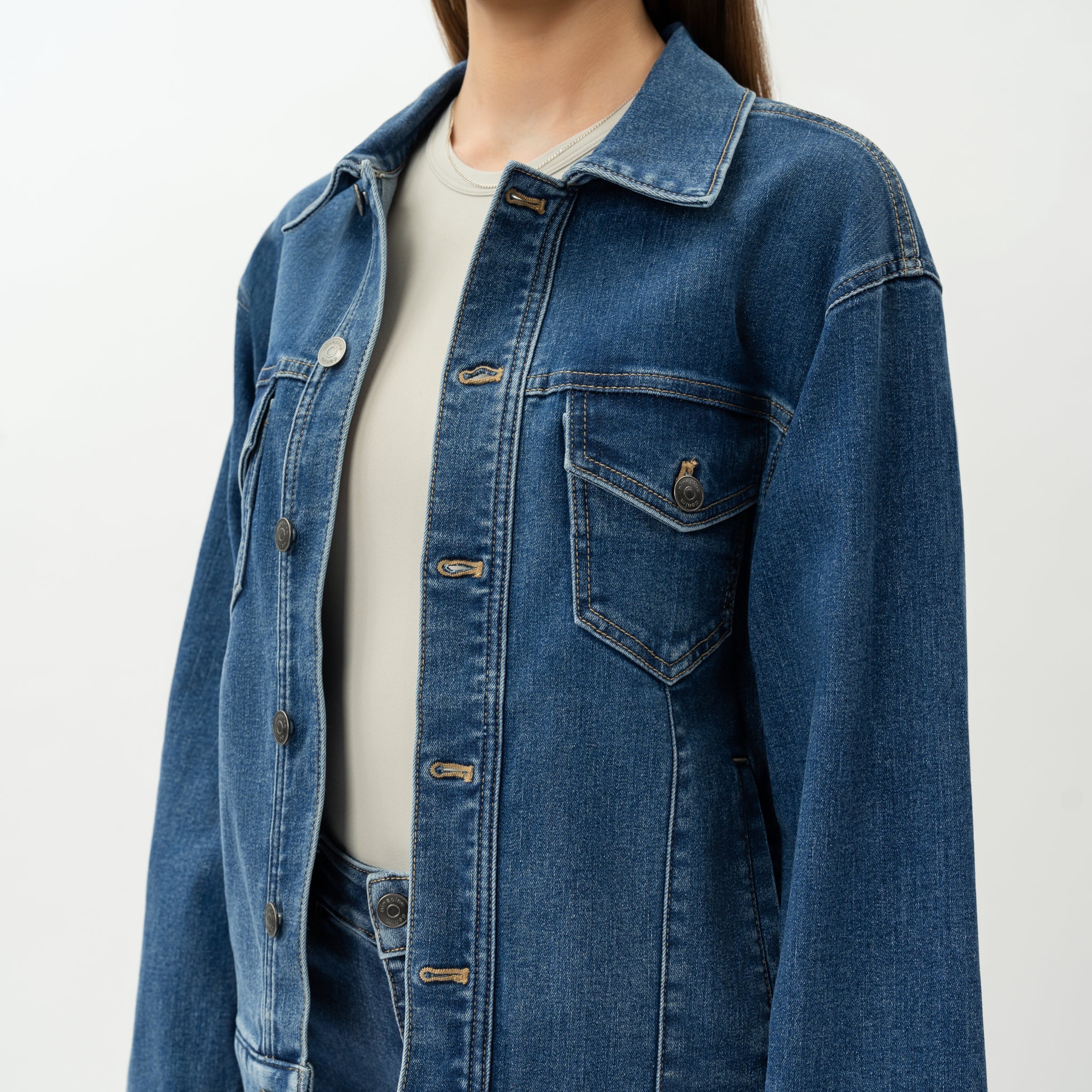 Elastische ComfortDenim™-Jacke – Ninepine