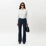 Maßgeschneiderte Ponte-Bootcut-Hose – Ninepine