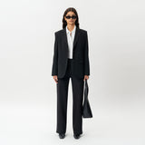 Maßgeschneiderte Ponte-Hose mit lockerer Passform – Ninepine