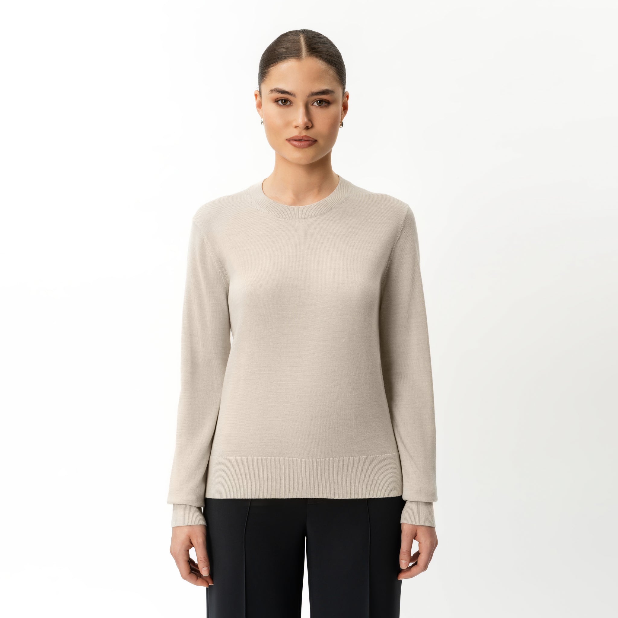 Merinowolle Rundhalsausschnitt - Ninepine