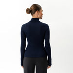 Merinowolle gerippter Rollkragenpullover – Ninepine