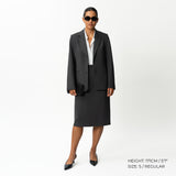 Maßgeschneiderter Ponte-Midi-Rock – Ninepine